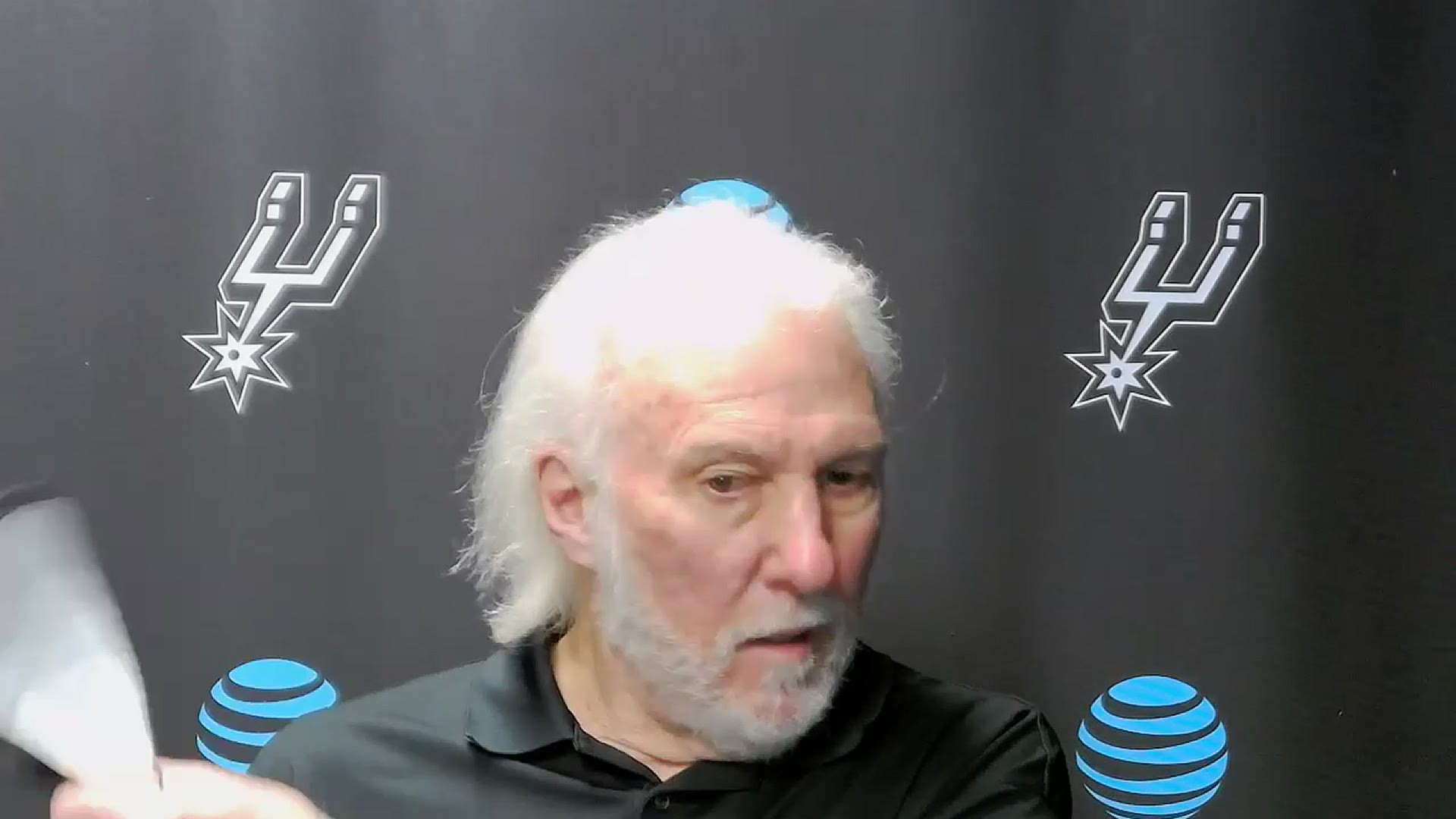 Pop praised his team for hanging in the game and playing well in the second half, singling out Patty Mills and Jakob Poeltl, who had a career game.