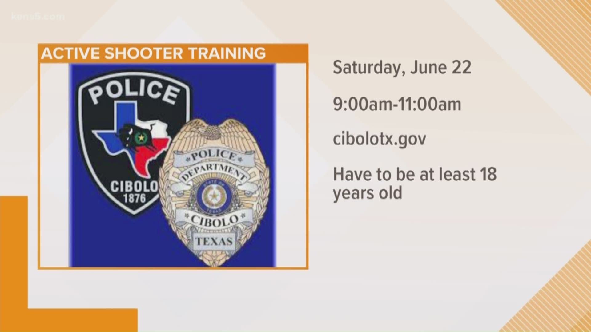 Cibolo Police are holding a free class to teach the community how to protect themselves against an active shooter.