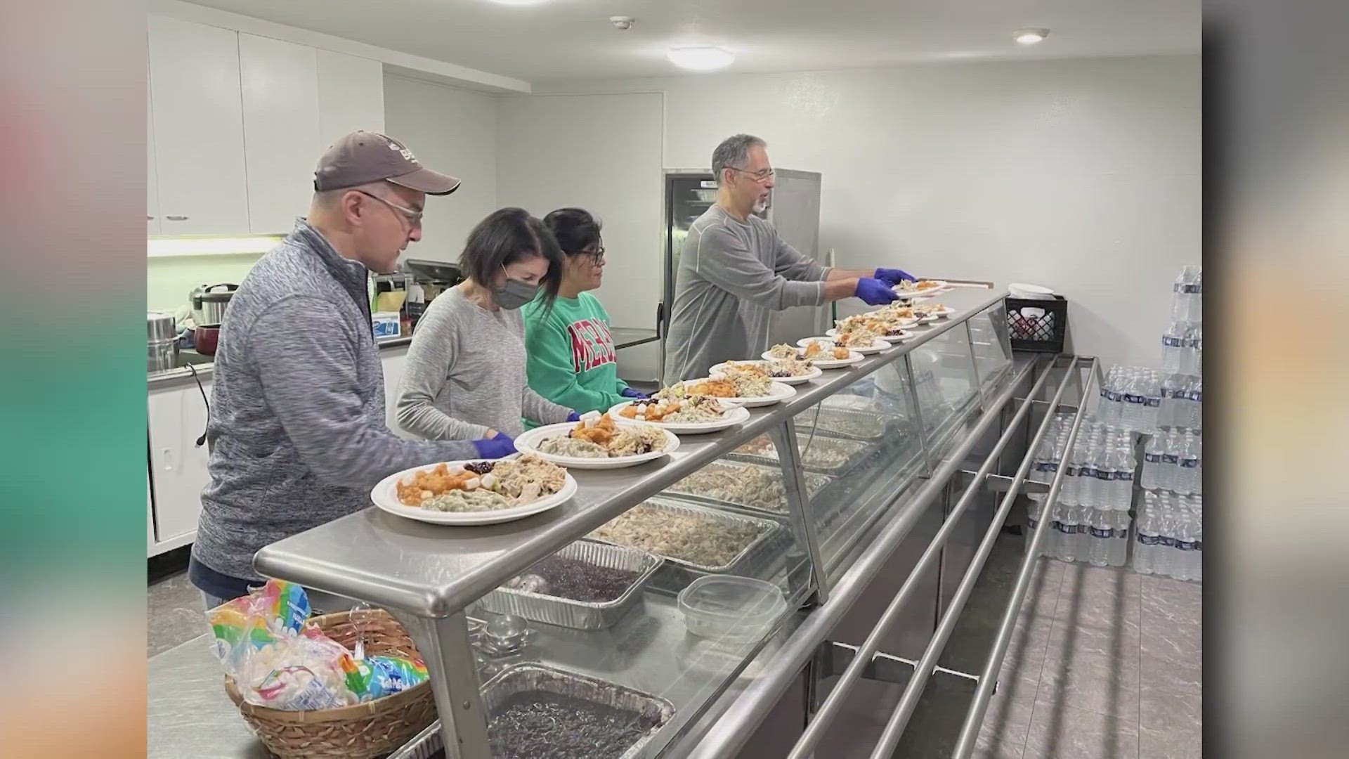 Every Christmas, volunteers from Temple Beth-El roll up their sleeves and get to work in the kitchen.