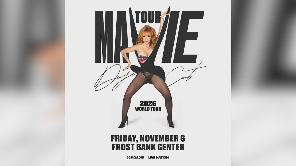 Doja Cat brings 'Tour Ma Vie' to San Antonio in 2026 | kens5.com