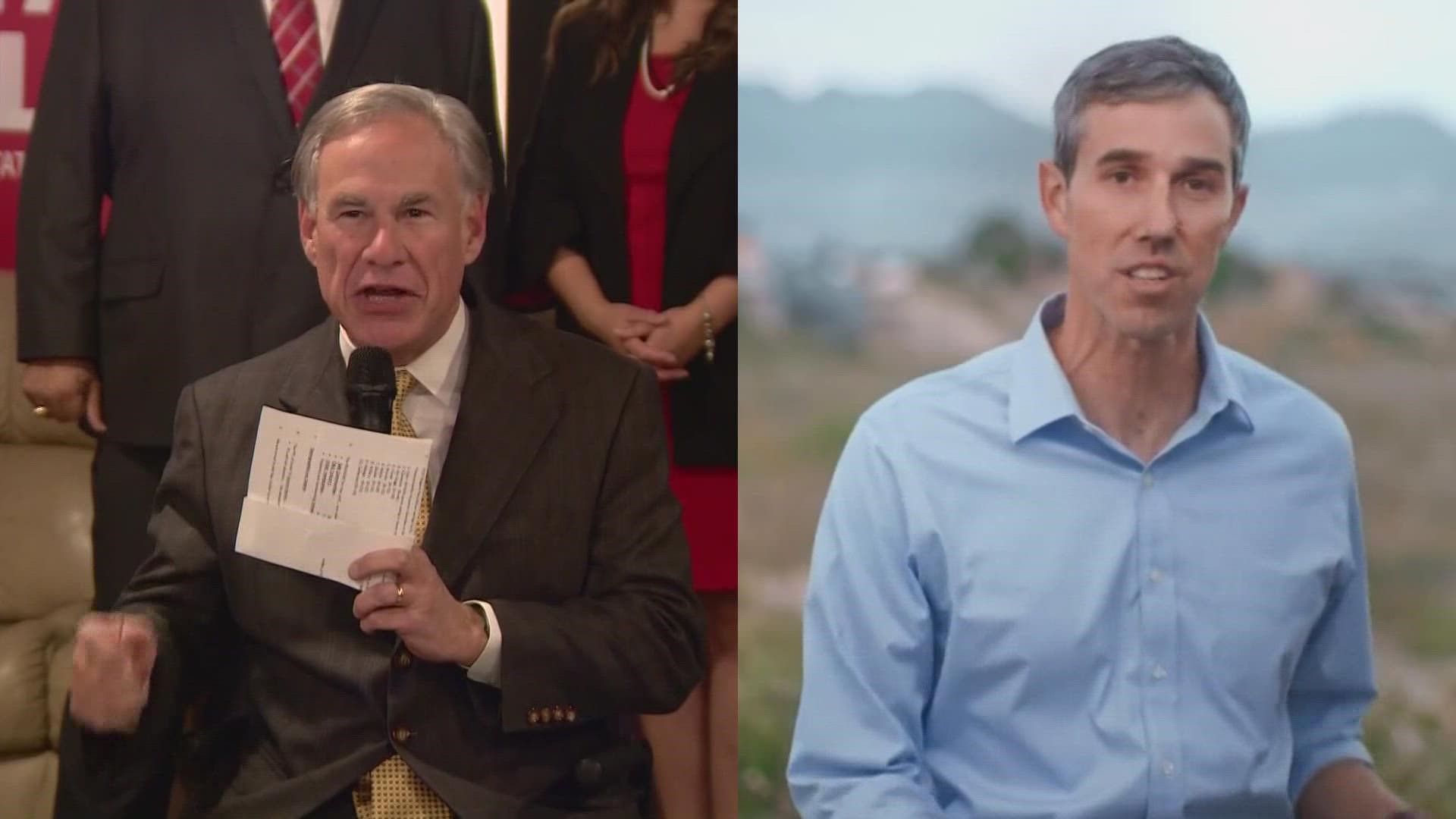 Gov. Abbott spoke about the contrast between himself and his challenger, Beto O'Rourke.