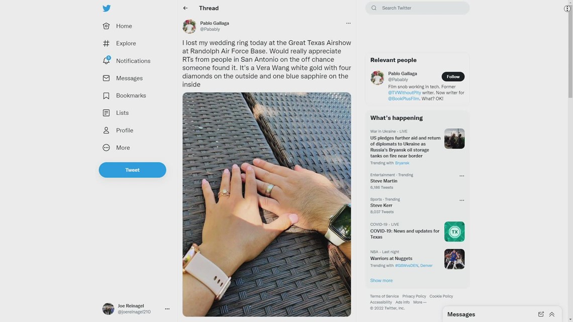 Man asking for help after losing wedding ring at Great Texas Airshow - Vimarsana News