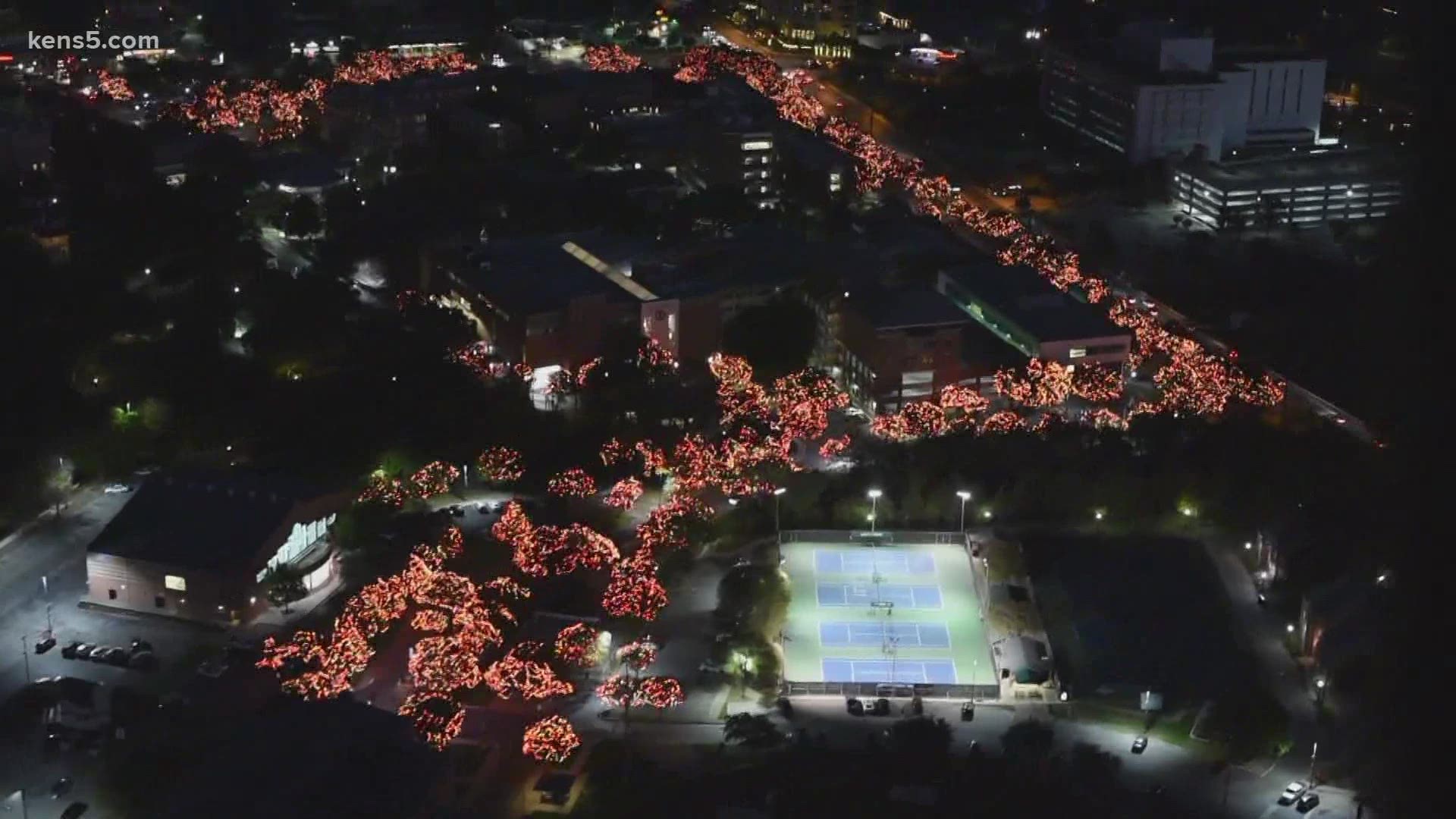 Checking out holiday lights by car is nothing new, but imagine doing it from the air.