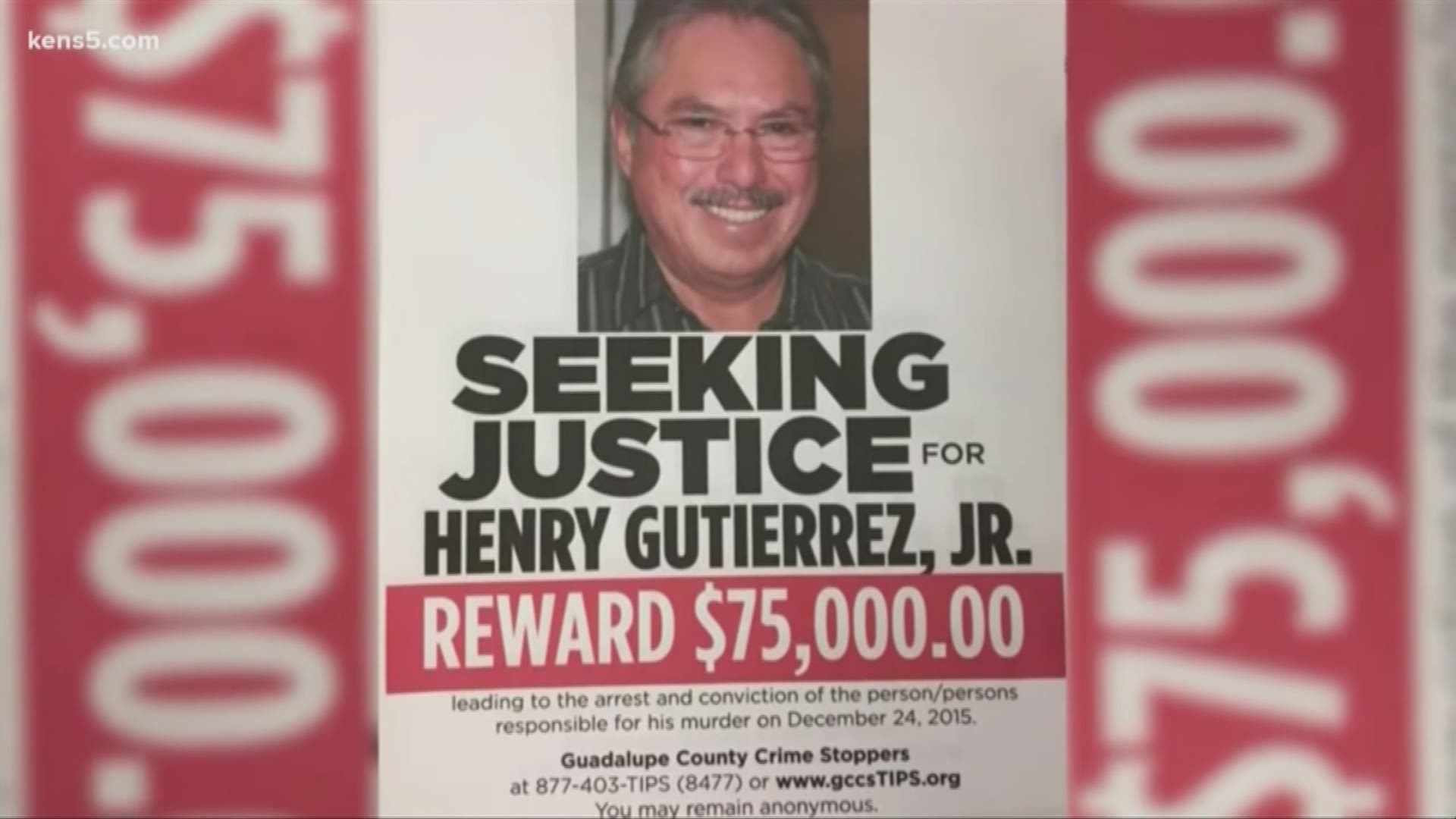 There is a $75,000 reward up for grabs to help solve the case of who killed Schertz businessman Henry Gutierrez.