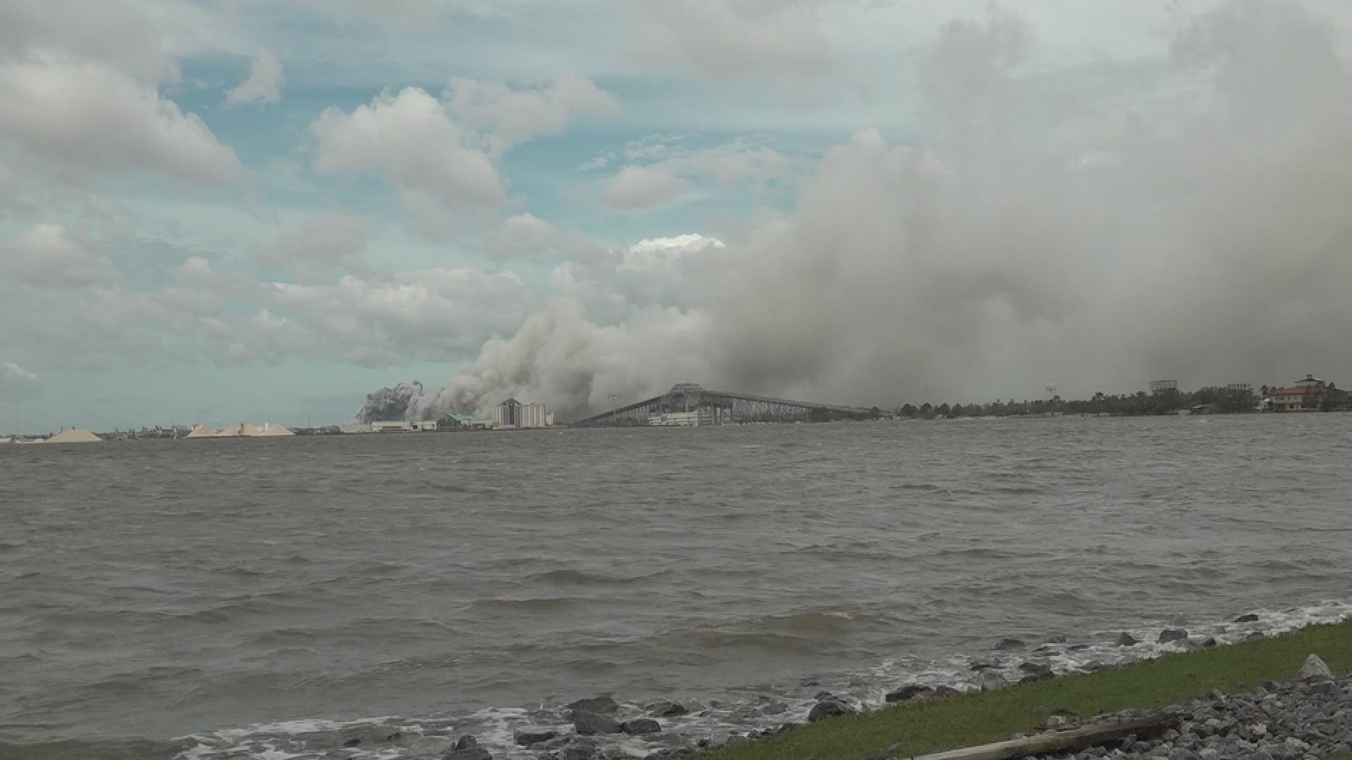 Crews are battling a refinery fire near Lake Charles, Louisiana. There is a shelter-in-place order for the residents.