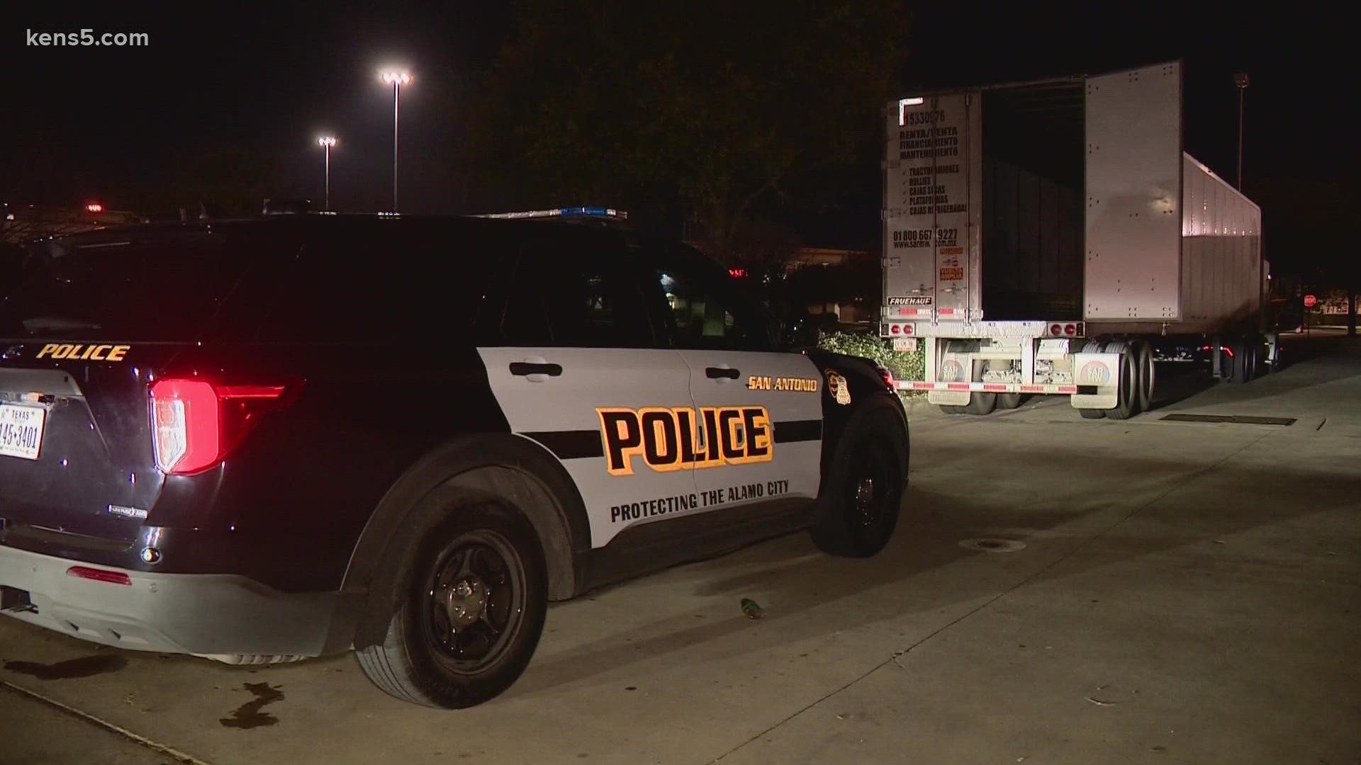25 people have been detained after migrants were seen running from an 18-wheeler on the far west side.