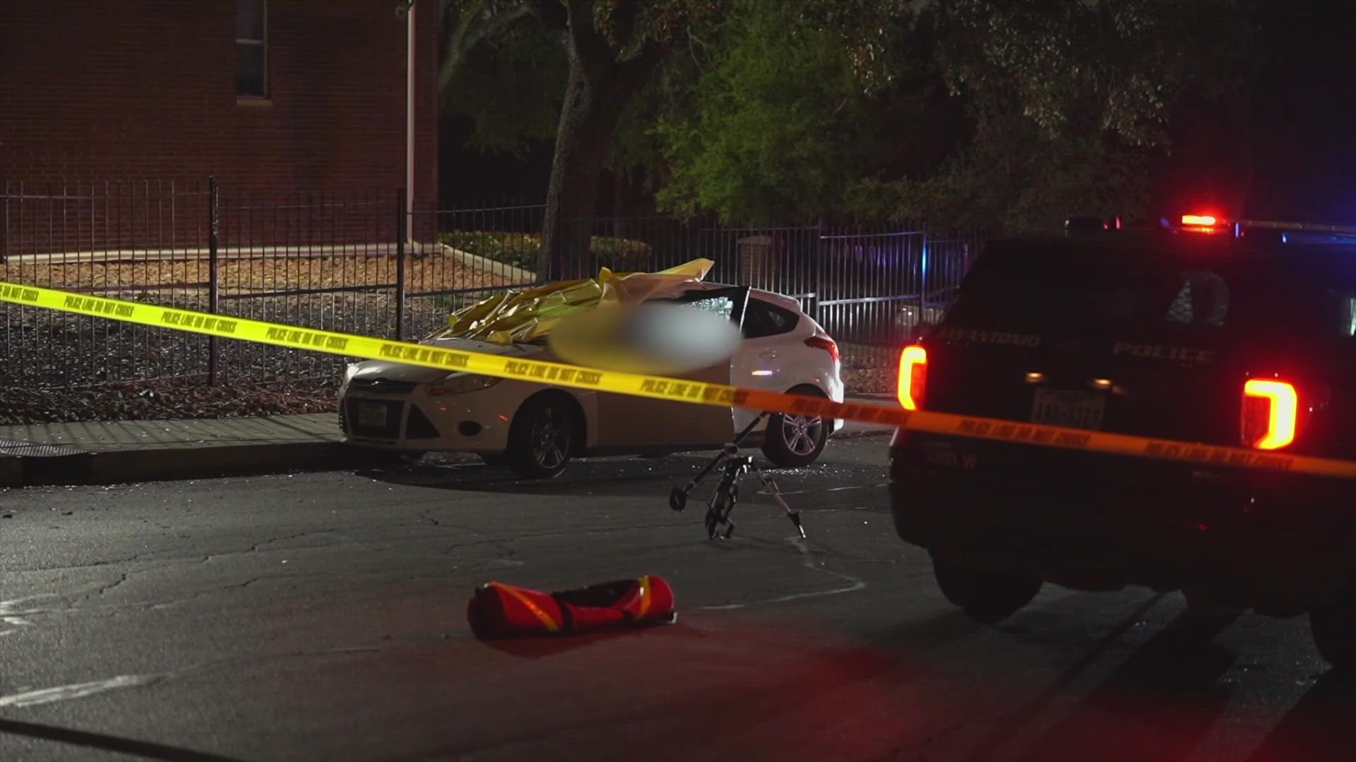 His car was parked outside of an apartment complex on the west side and had numerous bullet holes on the driver's side window.