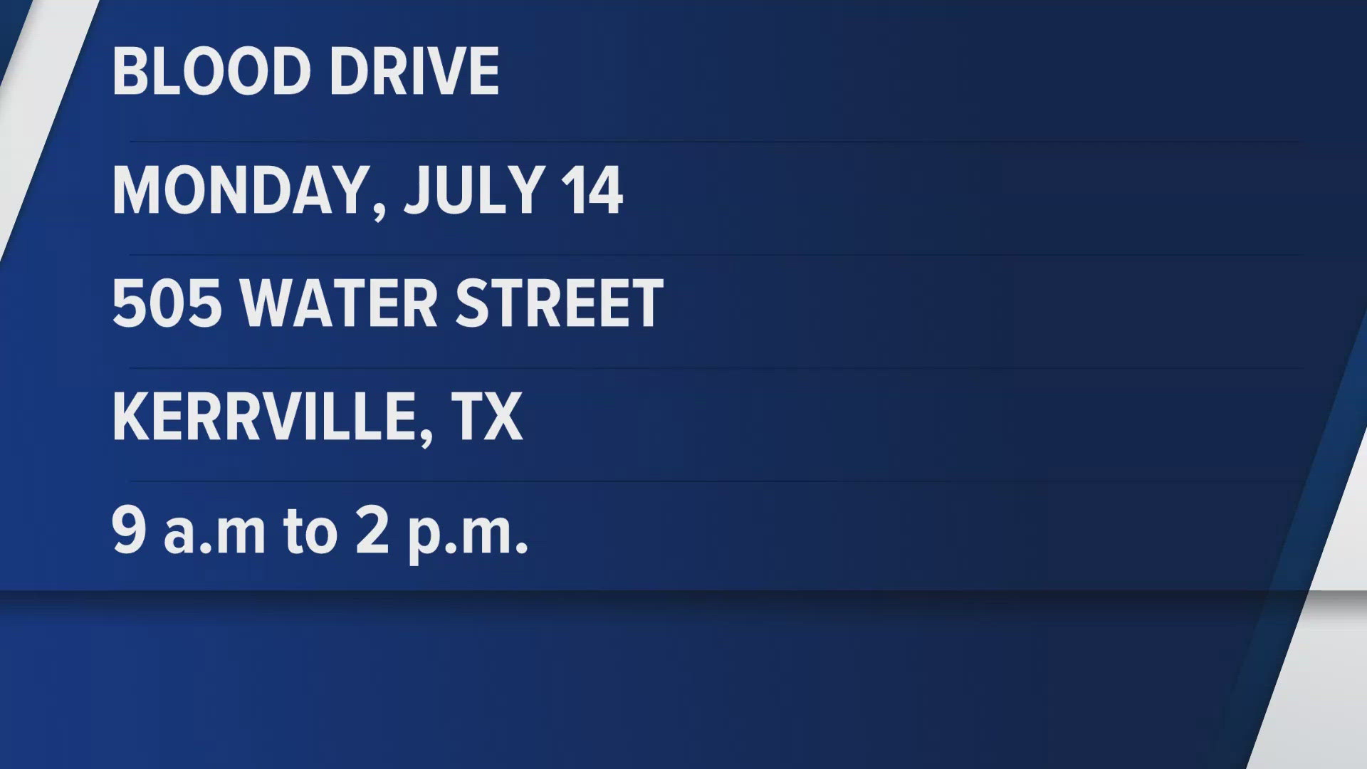 It's at the Butt-Holdsworth Memorial Library from 9 a.m. to 2 p.m.