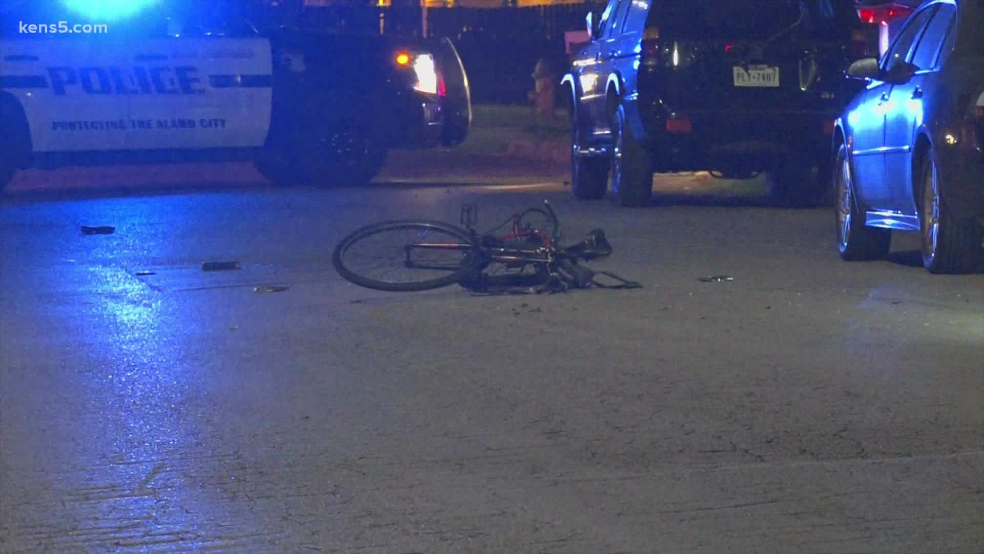The cyclist was taken to a local hospital in serious condition.