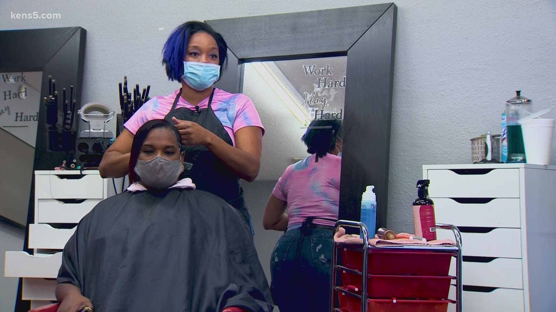 La'Queena Gonzales runs a busy and successful salon. This program will help her pass on what she's learned to a new generation.