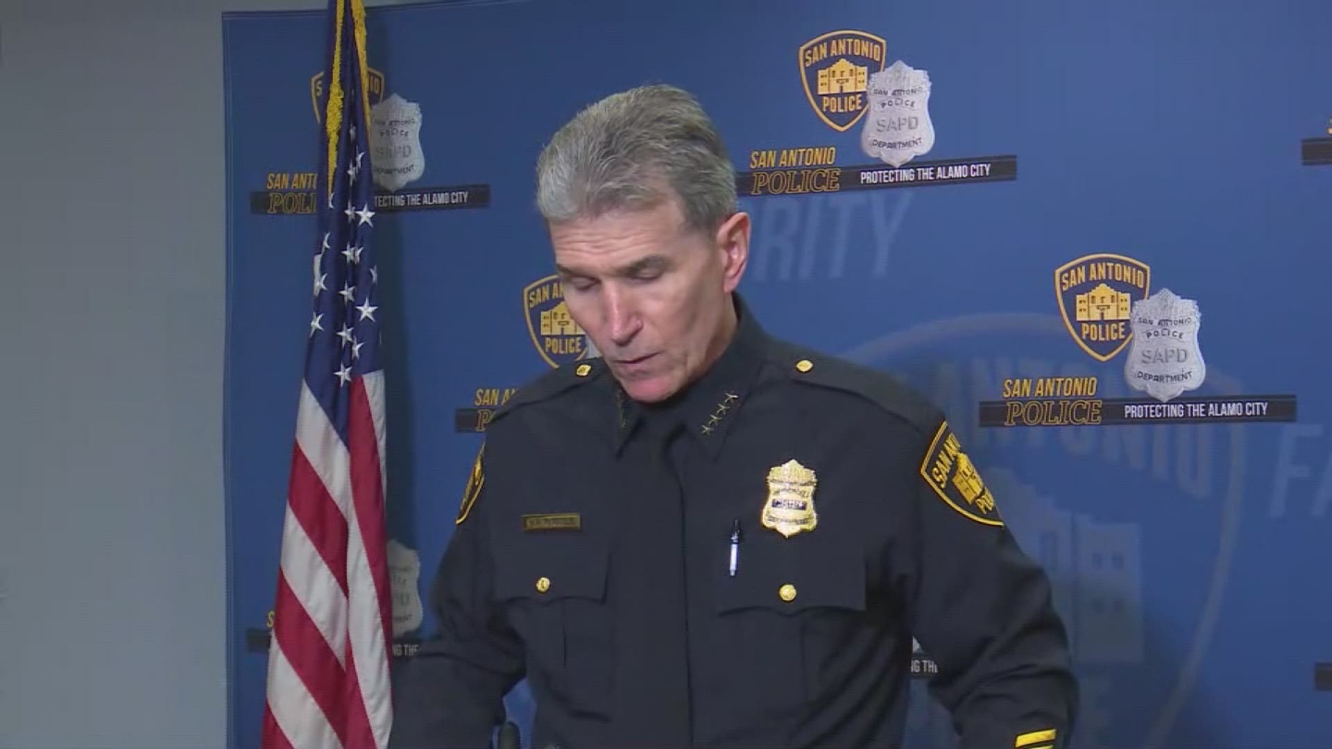 Speaking to reporters Monday, SAPD Chief William McManus said tahat police unequivocally believed that the abduction of 8-month-old King Jay Davila was staged. Baby King is still missing.