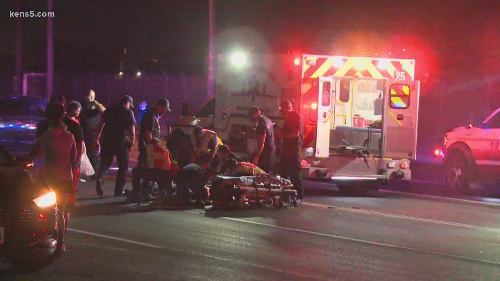 First responders tried to save a man who was hit by a truck Friday night, but he died at the scene.