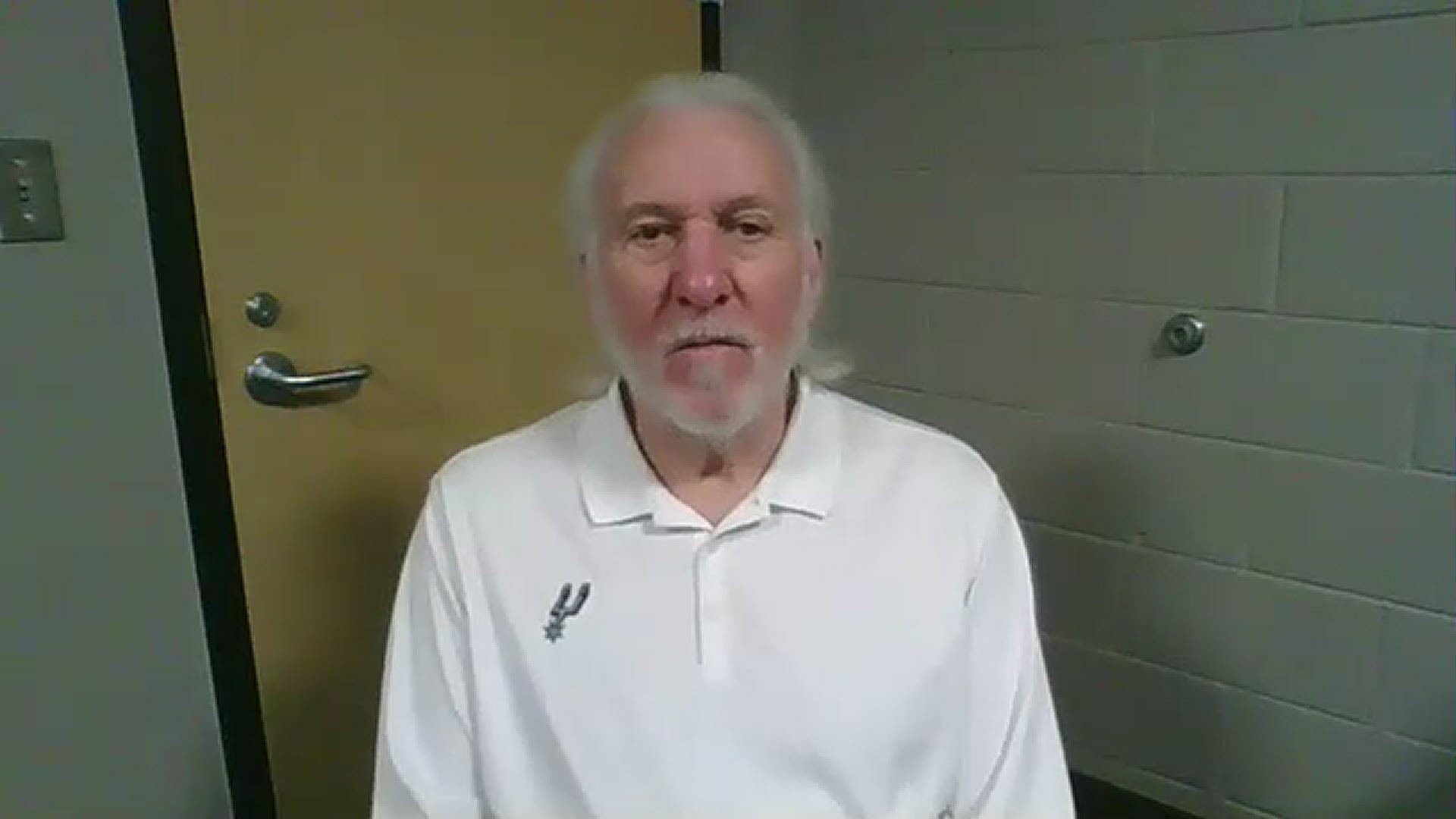 San Antonio Spurs head coach Gregg Popovich addressed reporters ahead of his team's bout versus the Denver Nuggets on Friday, April 9, 2021.