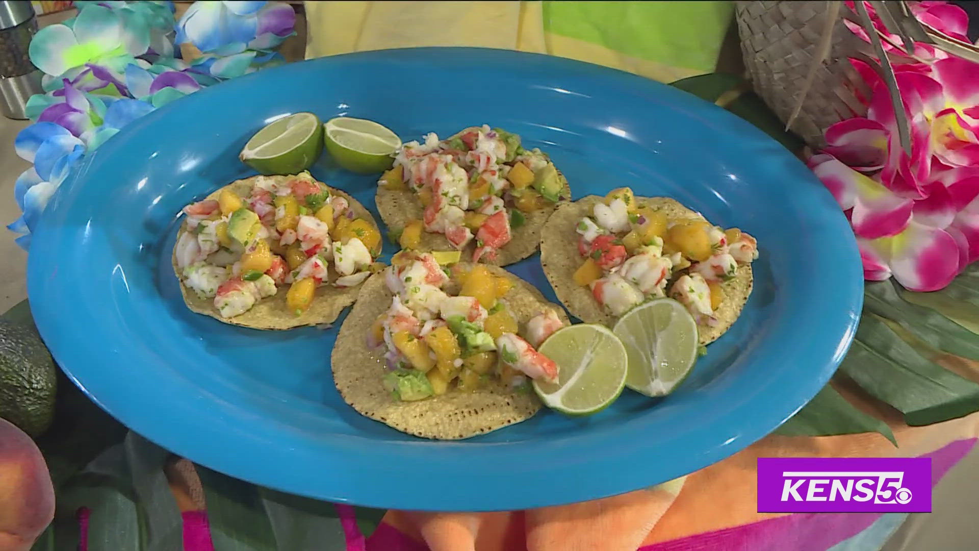 Multi-Skilled Journalist Justin Calderon helps make a healthy shrimp ceviche dish with Registered Dietician Jennifer Meachum.