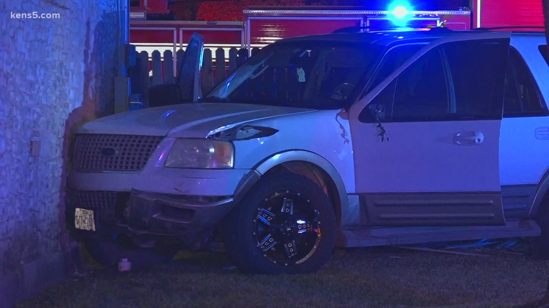 A man tried to escape deputies overnight, but eventually crashed into a home, the Bexar County Sheriff's Office said.