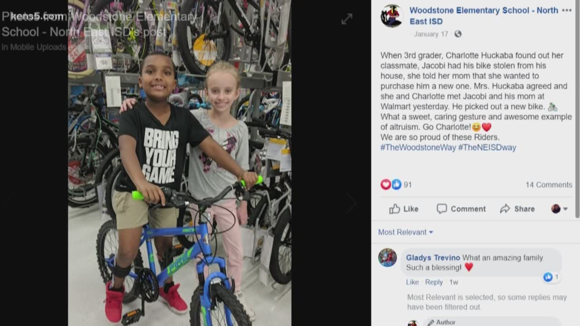 A local kid is garnering some much-deserved praise after going above and beyond to help a classmate in need.