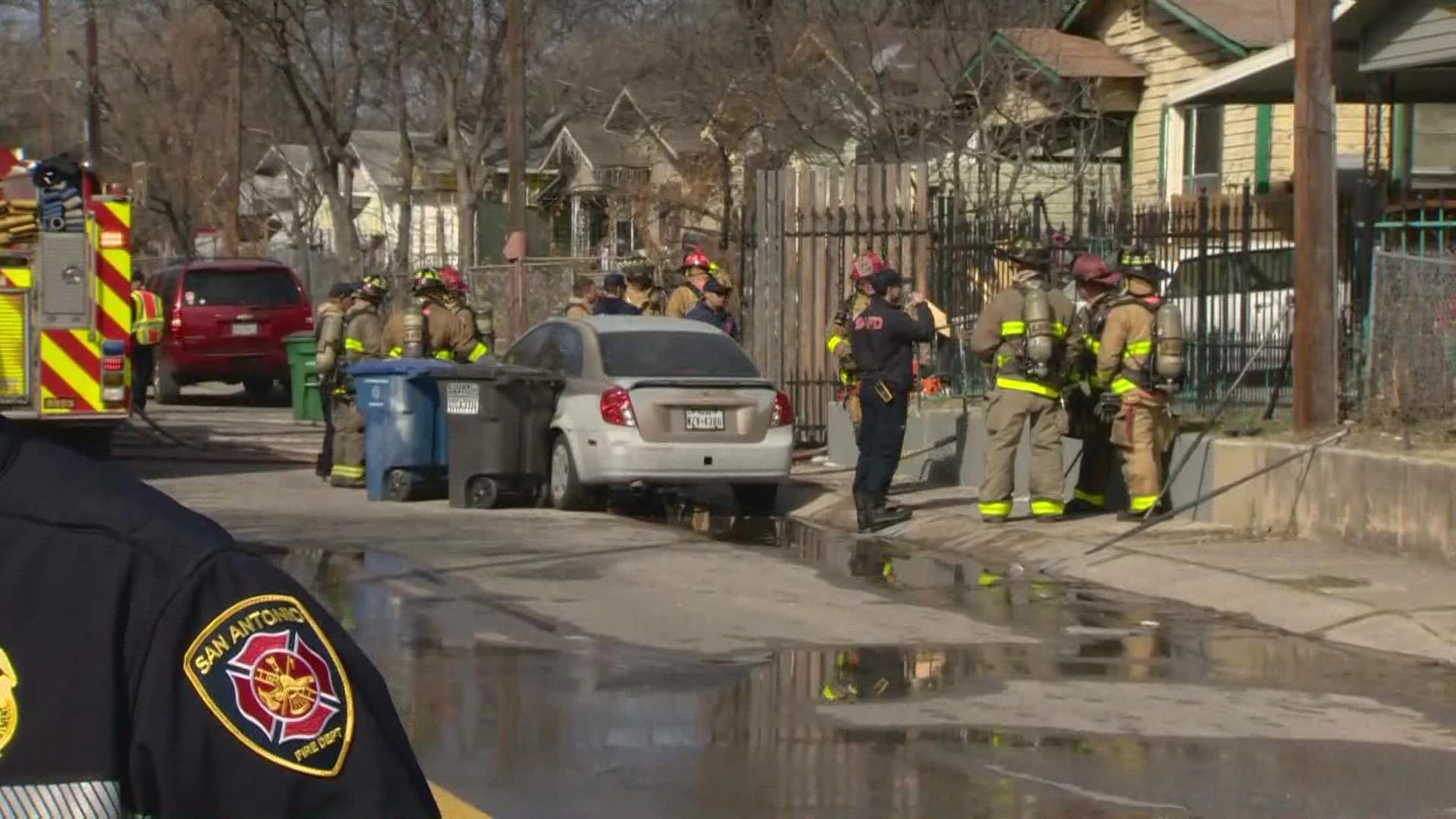 A Red Flag Warning was in effect on Thursday. SAFD said if this would have happen then, it would have "burned this whole block down."