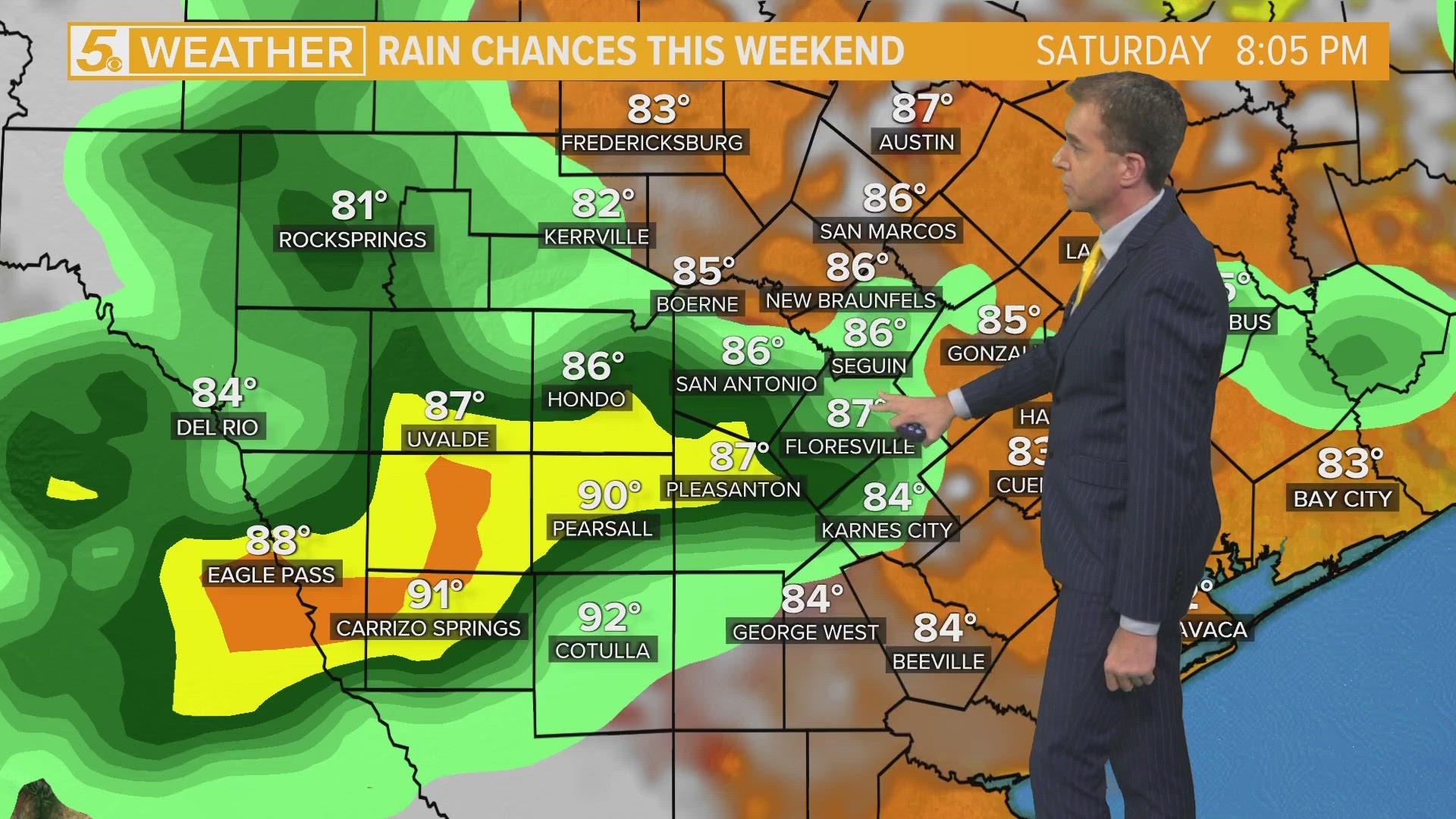 San antonio looking at chances of rain on saturday kens5