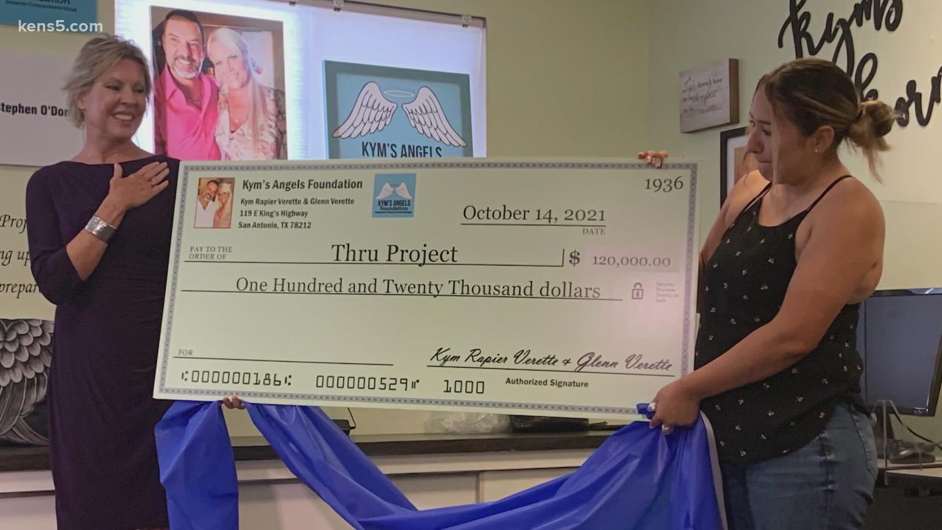 The Kym's Angels Foundation received $120,000 to continue helping local teens and families in south Texas.