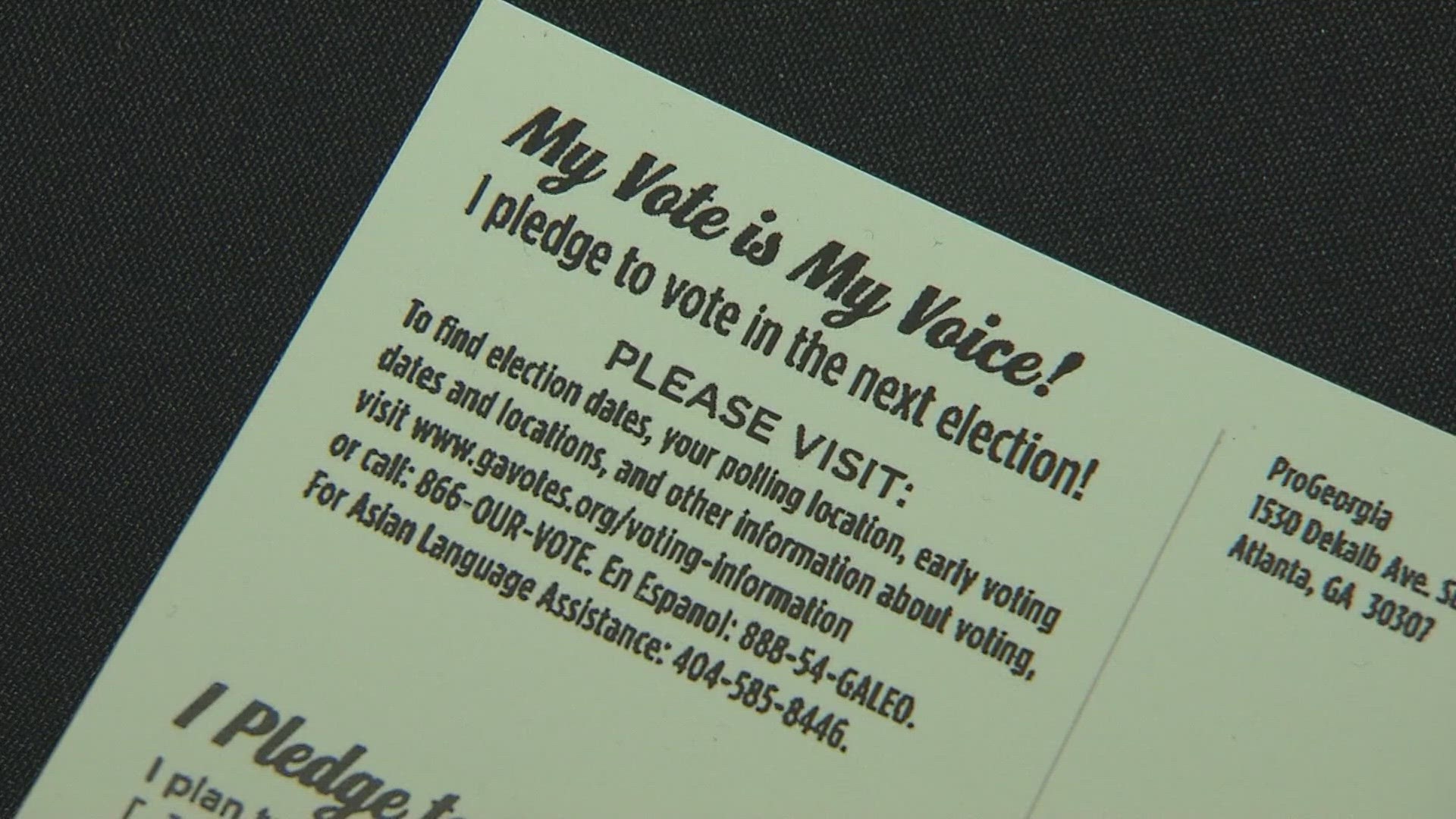 This is a coordinated effort from local, state, and national organizations to urge people to register to vote.