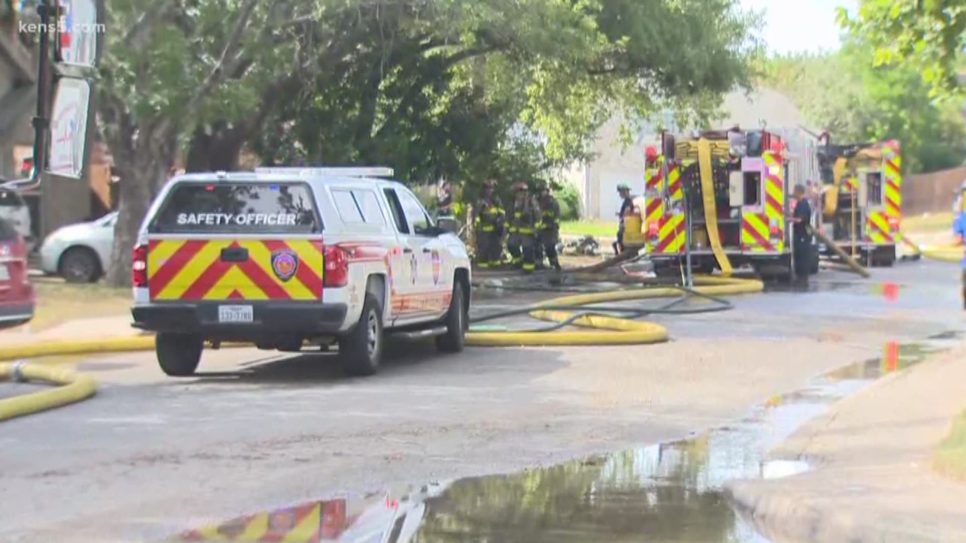 An active fire on the northwest side where two neighboring homes caught fire this afternoon. Eyewitness News reporter Roxie Bustamante is live.