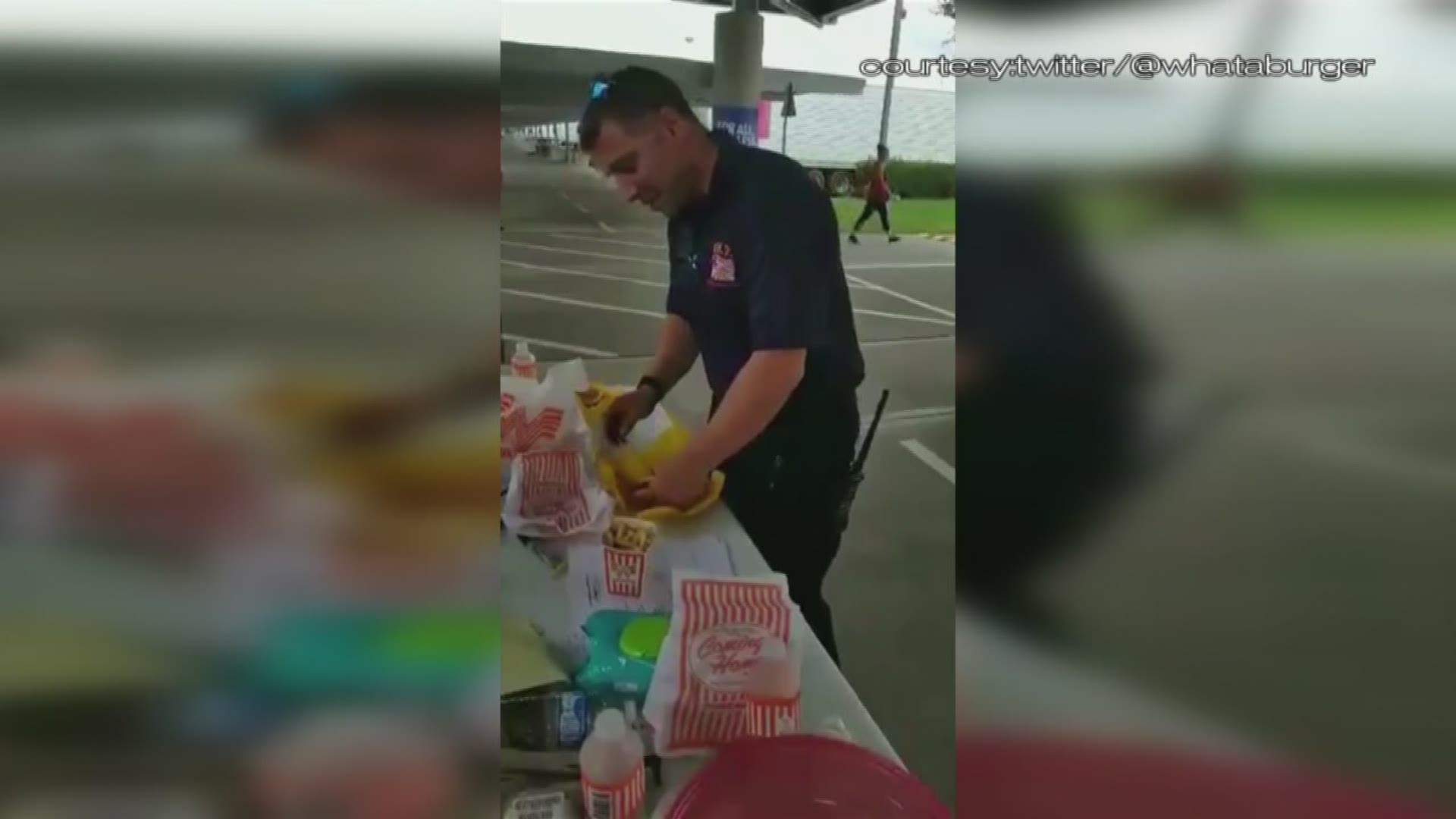 First responder from New York got his first taste of Whataburger during Harvey help