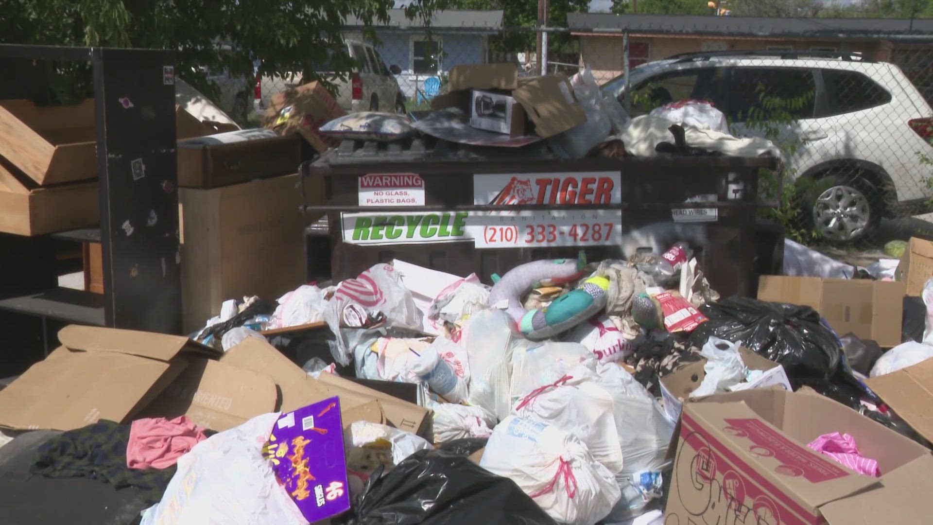 The trash pile is not only unsightly but its also a feeding ground for pests.