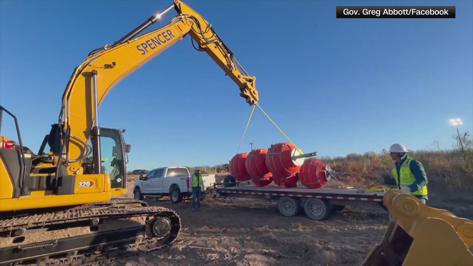 Last year, the state installed 1,000 feet of floating orange buoys in the river outside Eagle Pass.