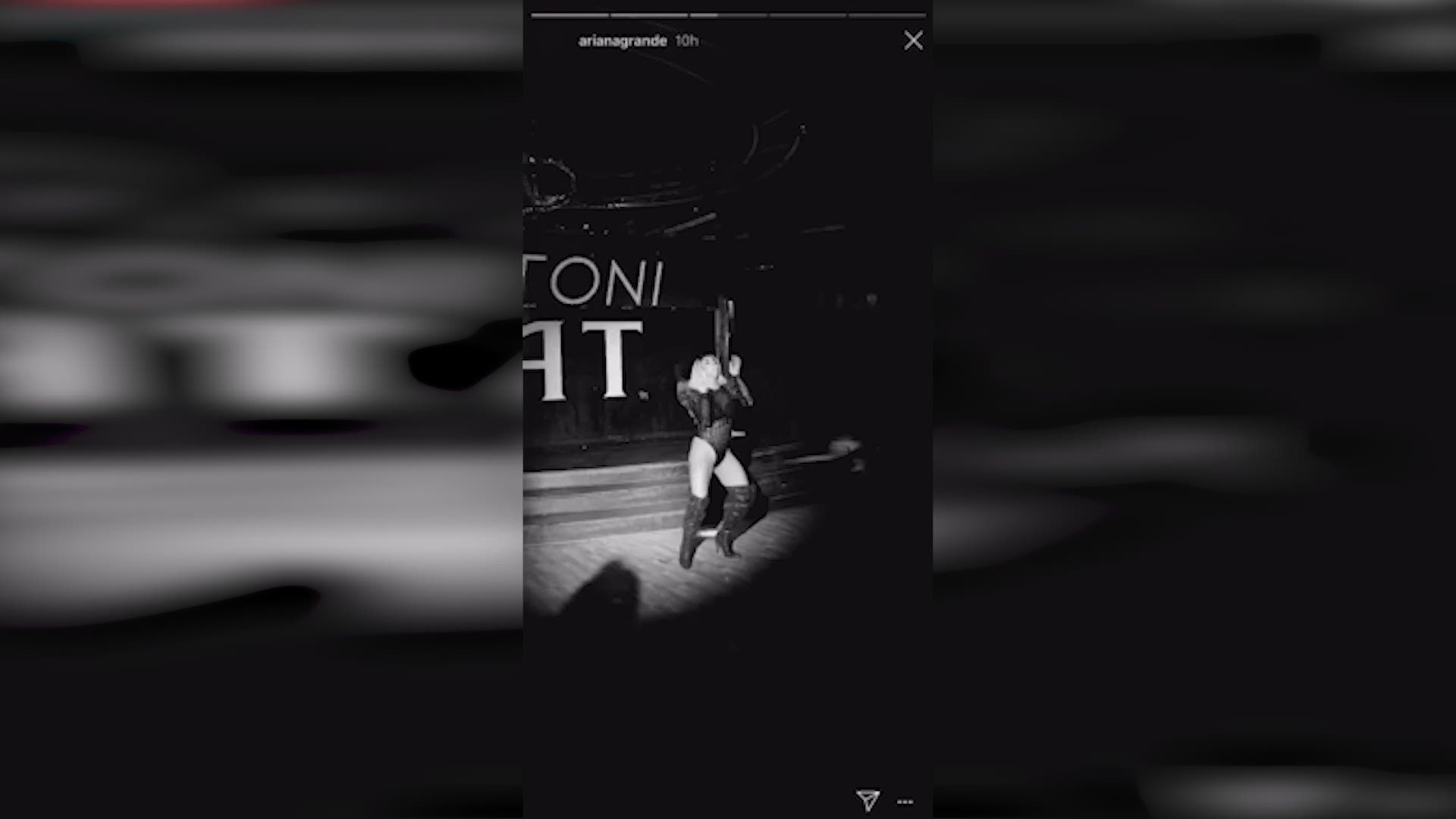 Ariana Grande shared clips from her night out in San Antonio. Grande stopped by the HEAT Nightclub ahead of her performance Friday night at the AT&T Center.