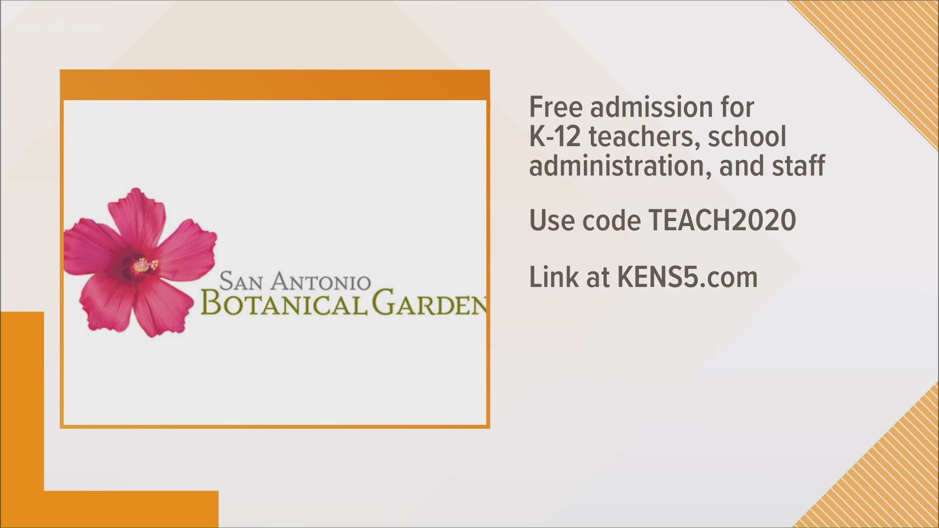 Teachers and school staff: The San Antonio Botanical Garden has an offer you don't want to miss.