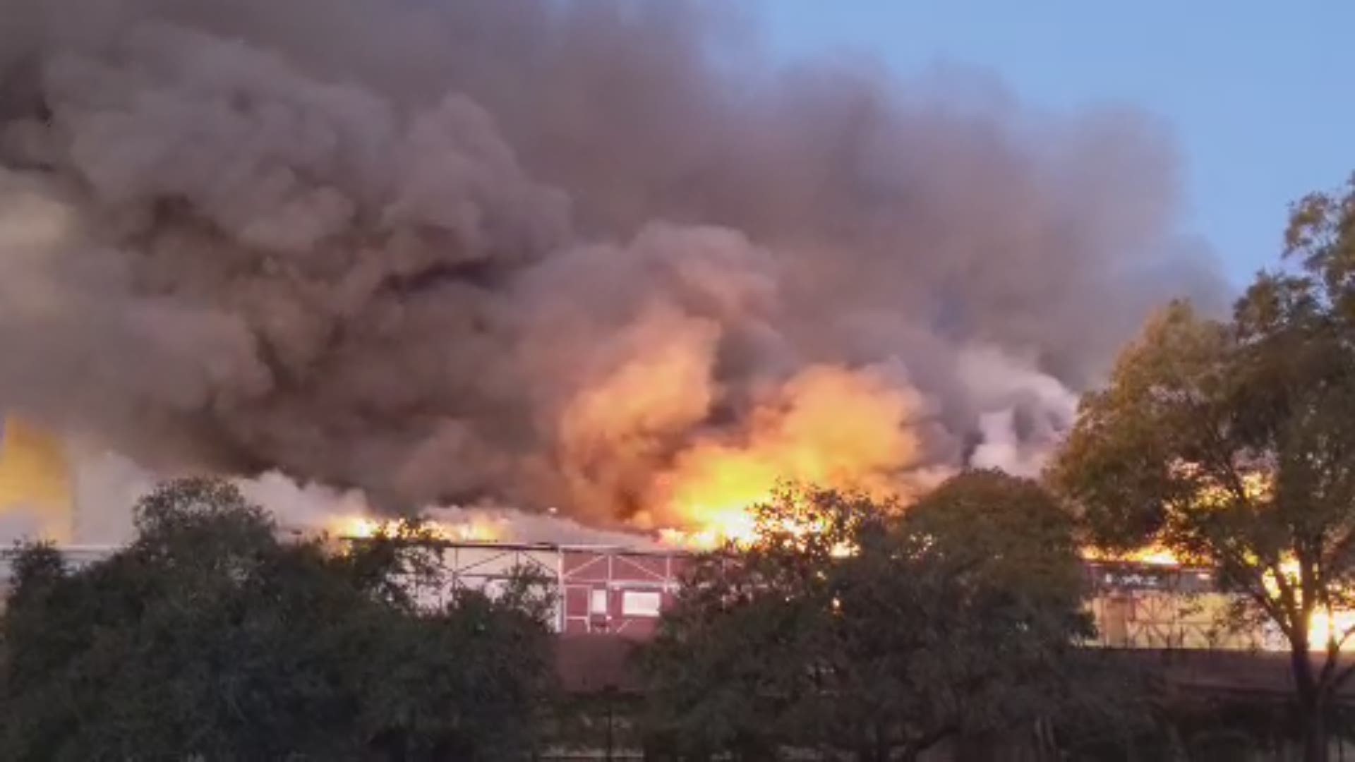 Take a look at this incredible video of the scene of a fire the reignited Friday morning at the Wurstfest festival grounds. Thank you to KENS 5 viewer Mike Norris fo