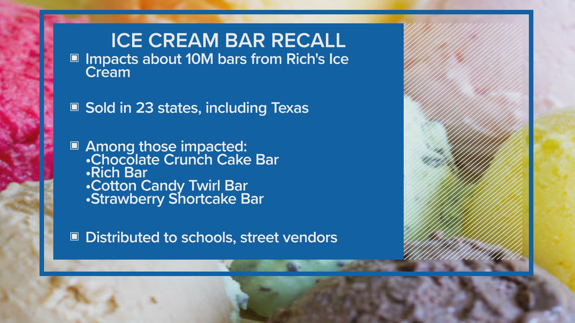 The FDA did not include any reported illness in the recall announcement, but did mark the status as "ongoing."