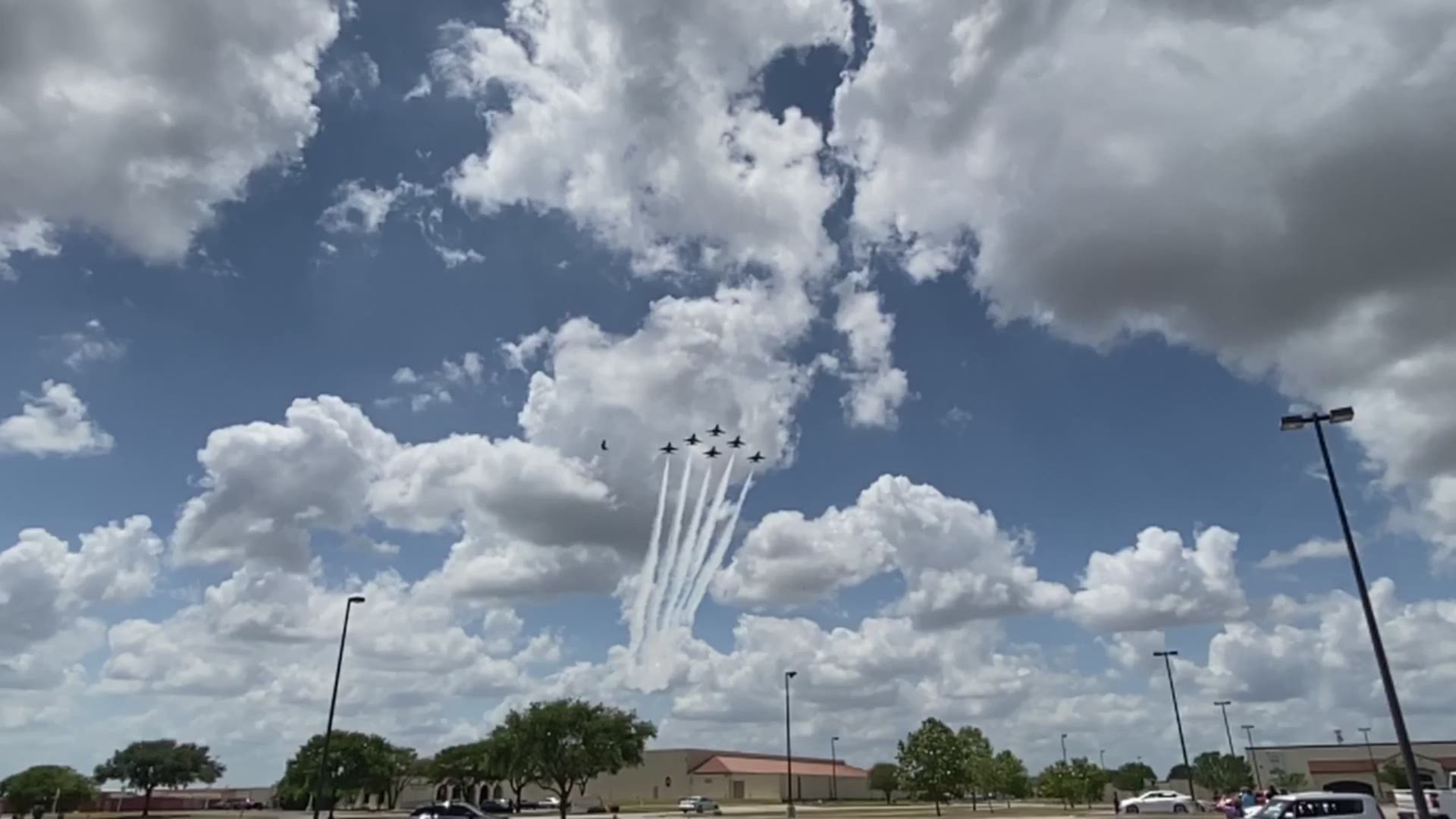 The U.S. Air Force's air demonstration squadron visited the Alamo City to salute frontline healthcare workers on Wednesday afternoon.