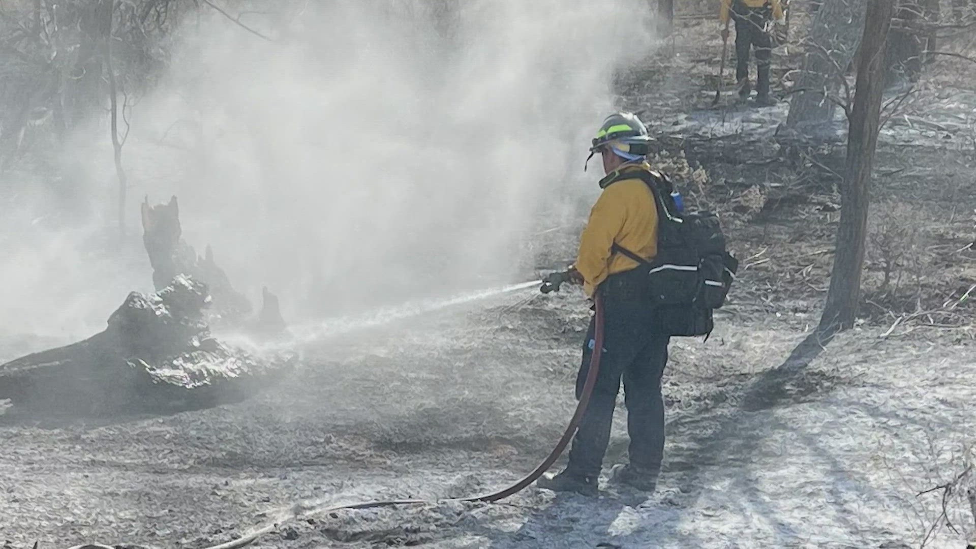 Emergency responders from Bexar County returned home Tuesday morning after working in the panhandle to help contain the fire.