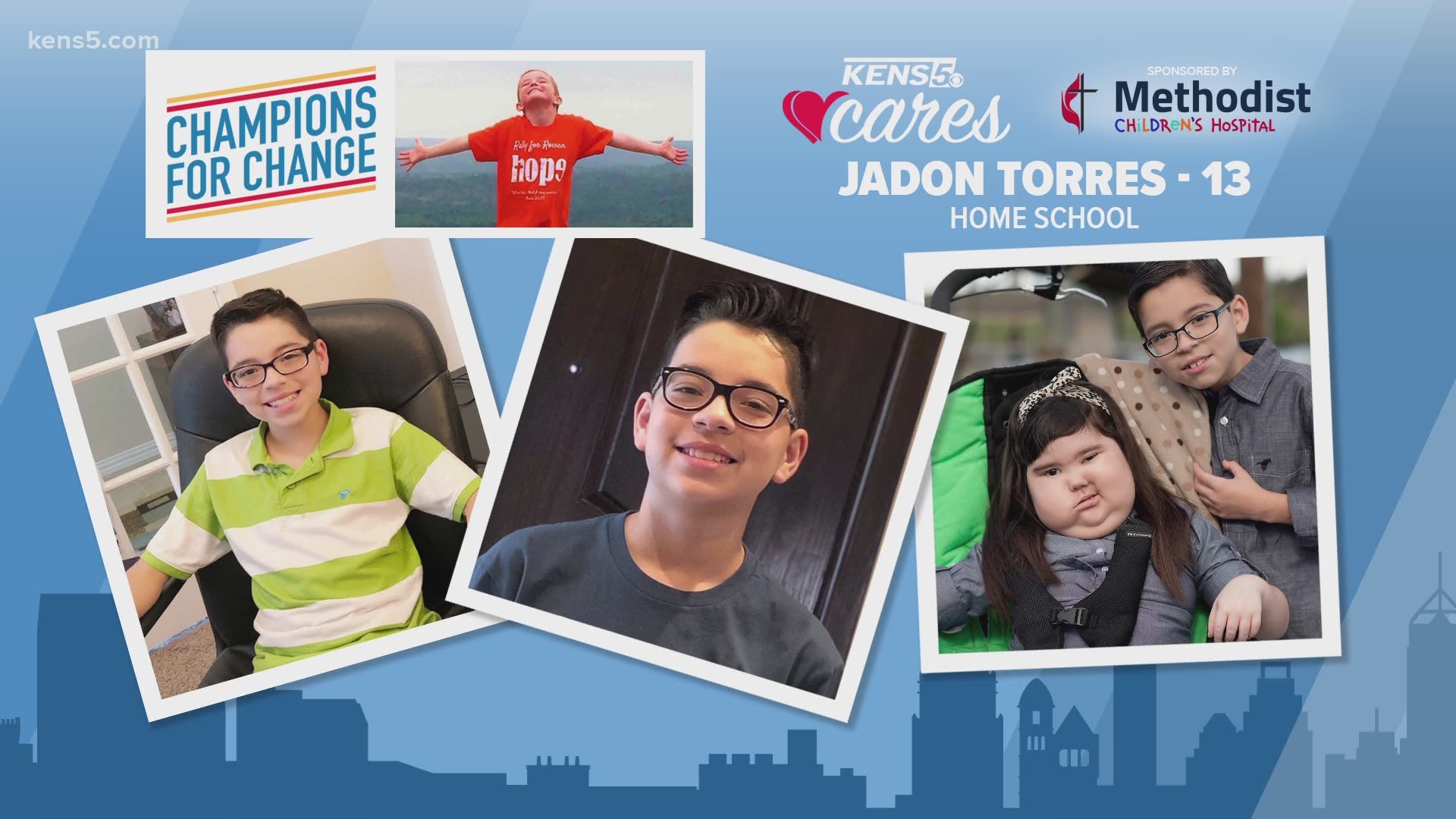 Another of our Champions for Change, Jadon Torres, lost his sister to a rare brain condition. That inspired him to help find a cure.