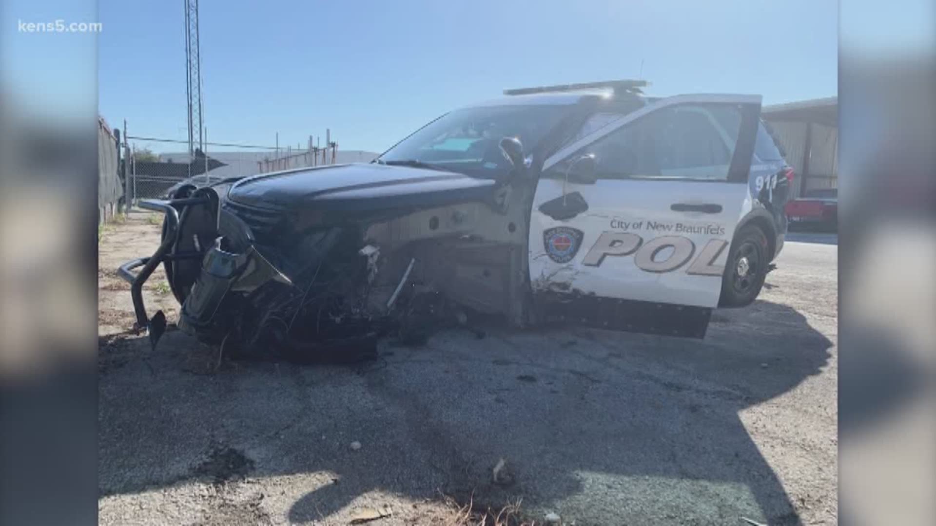 New Braunfels police vehicles hit by suspected drunk driver | kens5.com