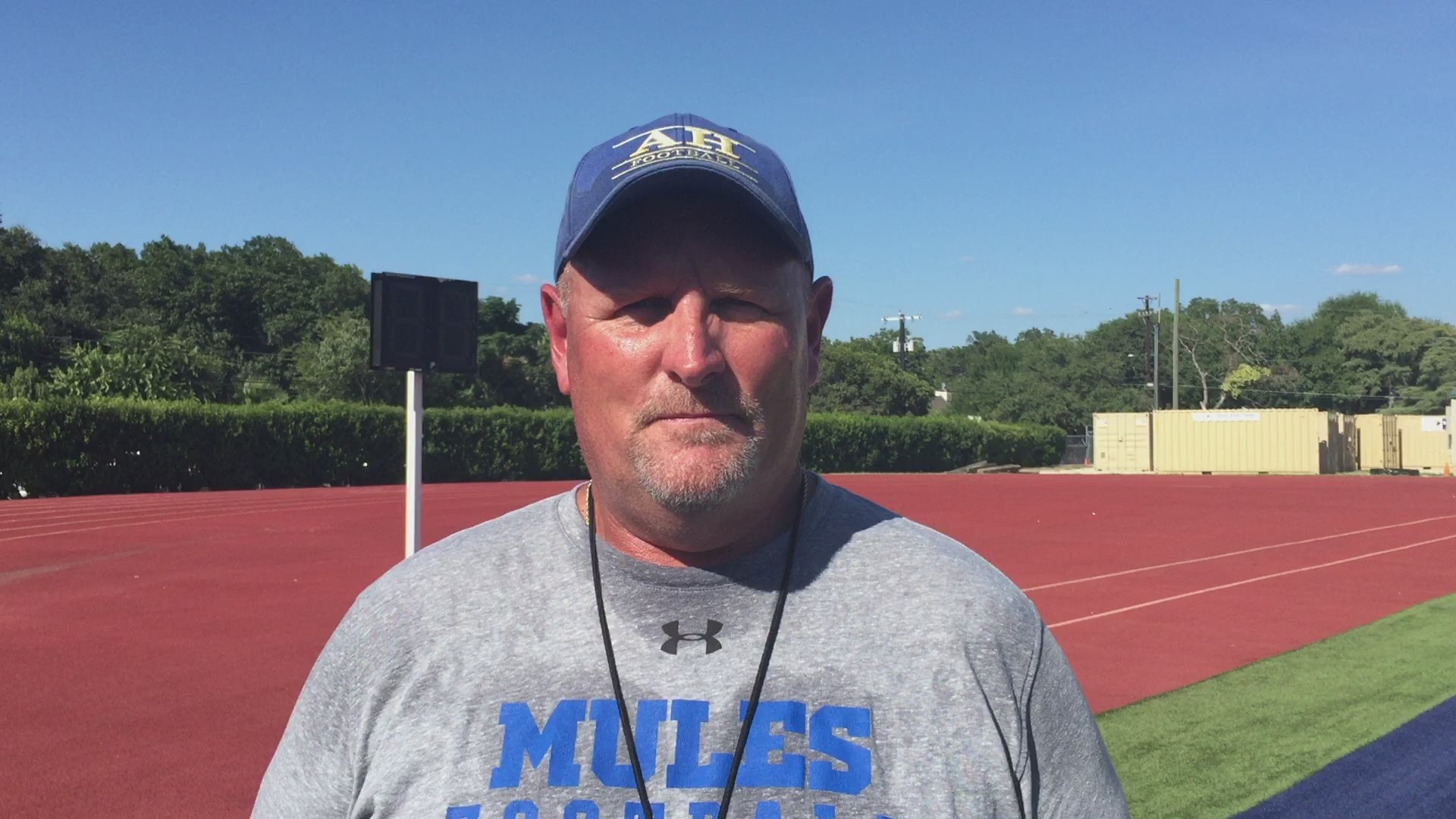 Alamo Heights coach Mike Norment on the Mules