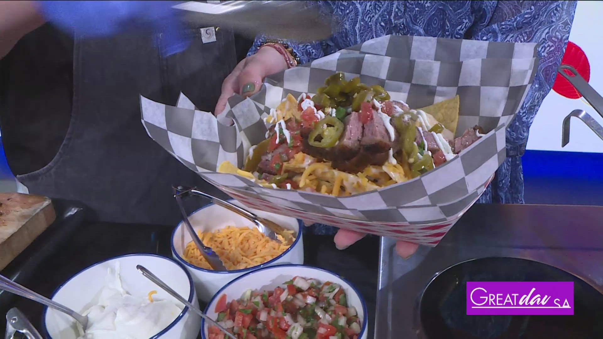 Roma makes Brisket Nachos with Chef Ceasar Zepeda for Pedrotti's Fall Fest. 