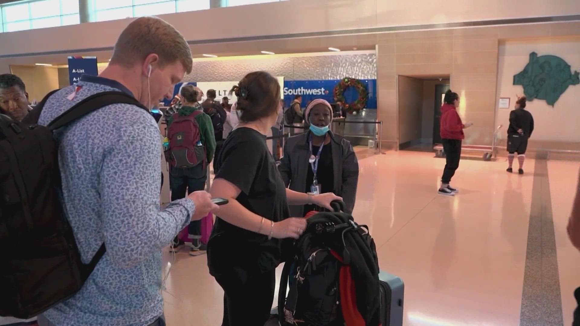 Right now at San Antonio International Airport there are nearly 40 cancelled Southwest flights.