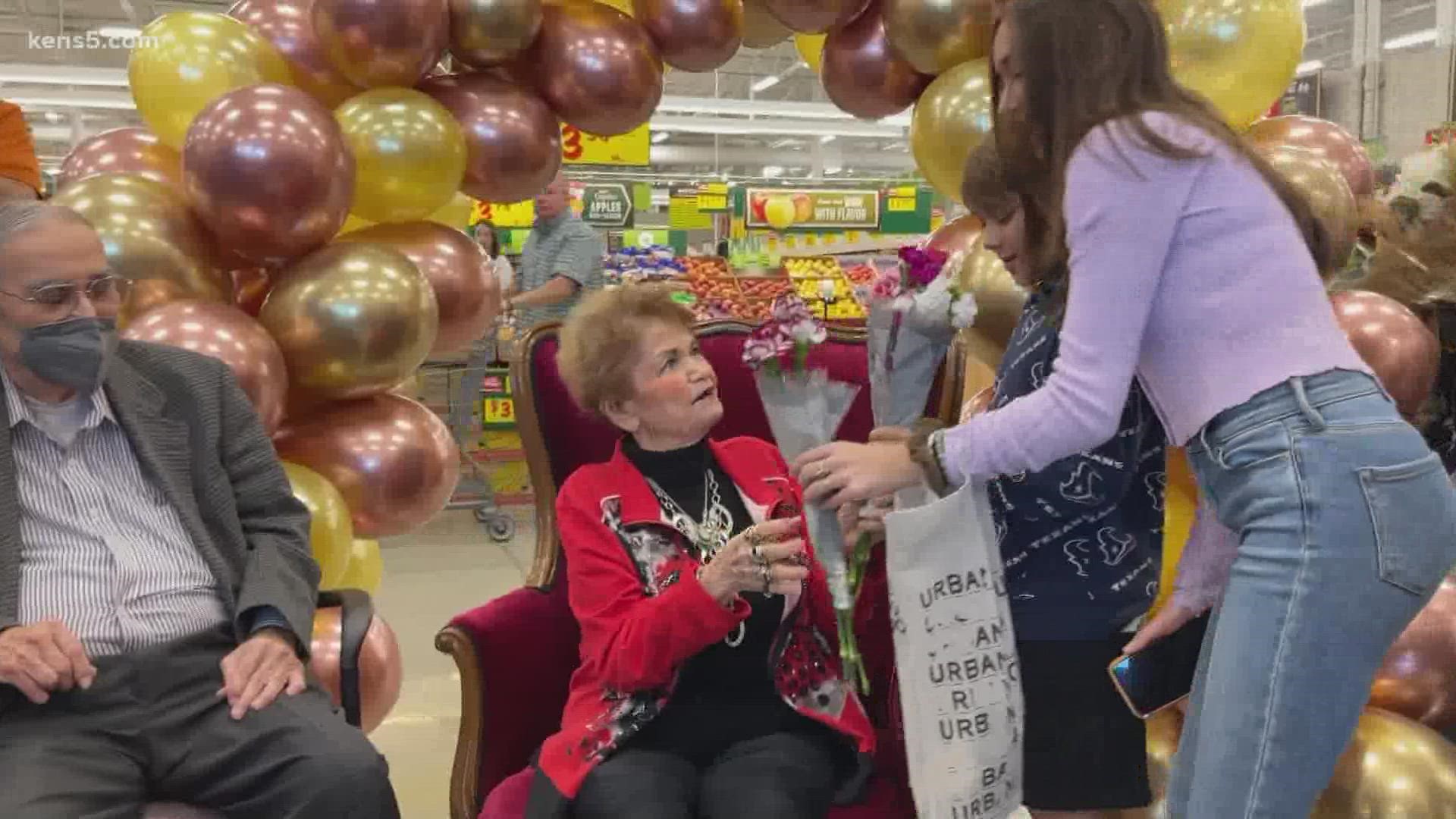 Ofelia Garcia has worked for H-E-B for 56 years.