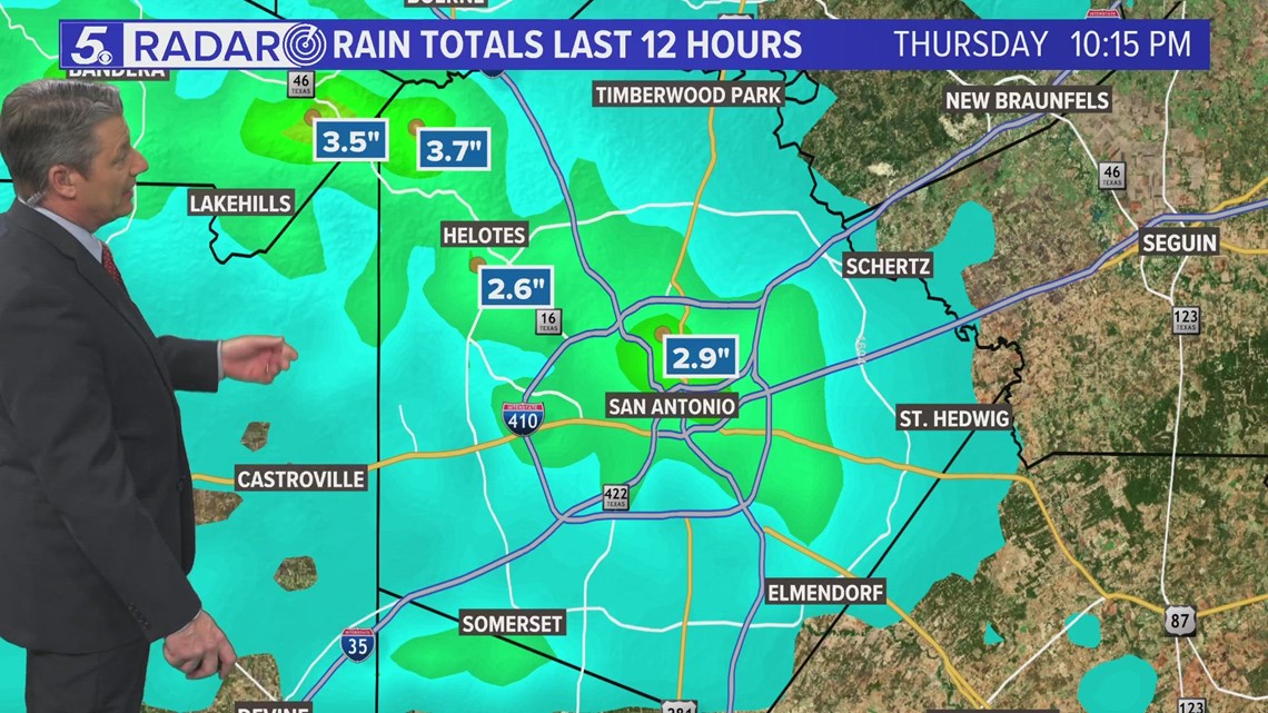 Here's how much rain fell overnight in San Antonio | kens5.com