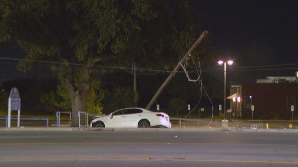 Vehicle crashes into utility pole after two men begin arguing, SAPD ...
