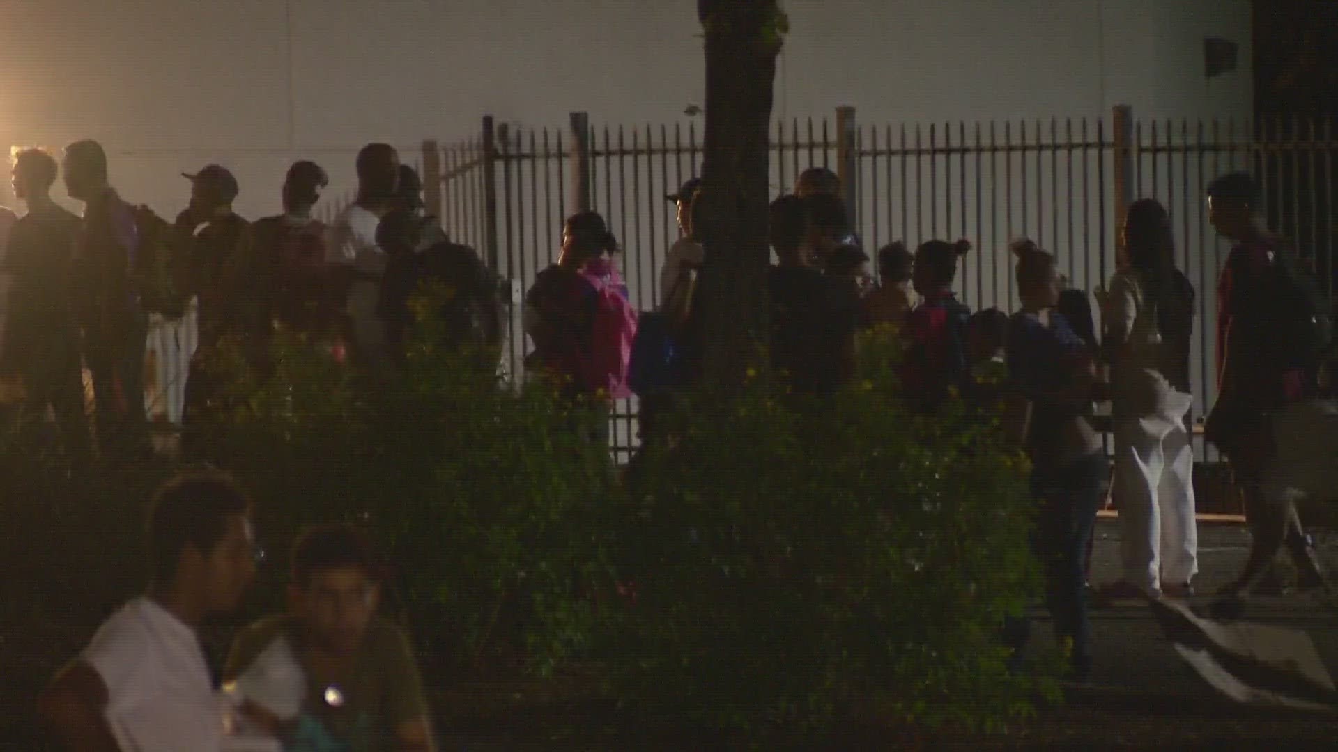 Catholic Charities leaders say the city's main migrant service hub is at capacity this week.