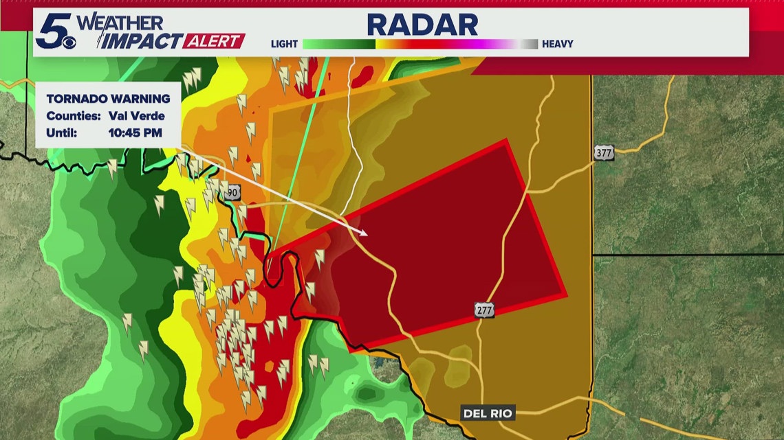 Tornado Warning issued for Val Verde County | Weather Impact Alert