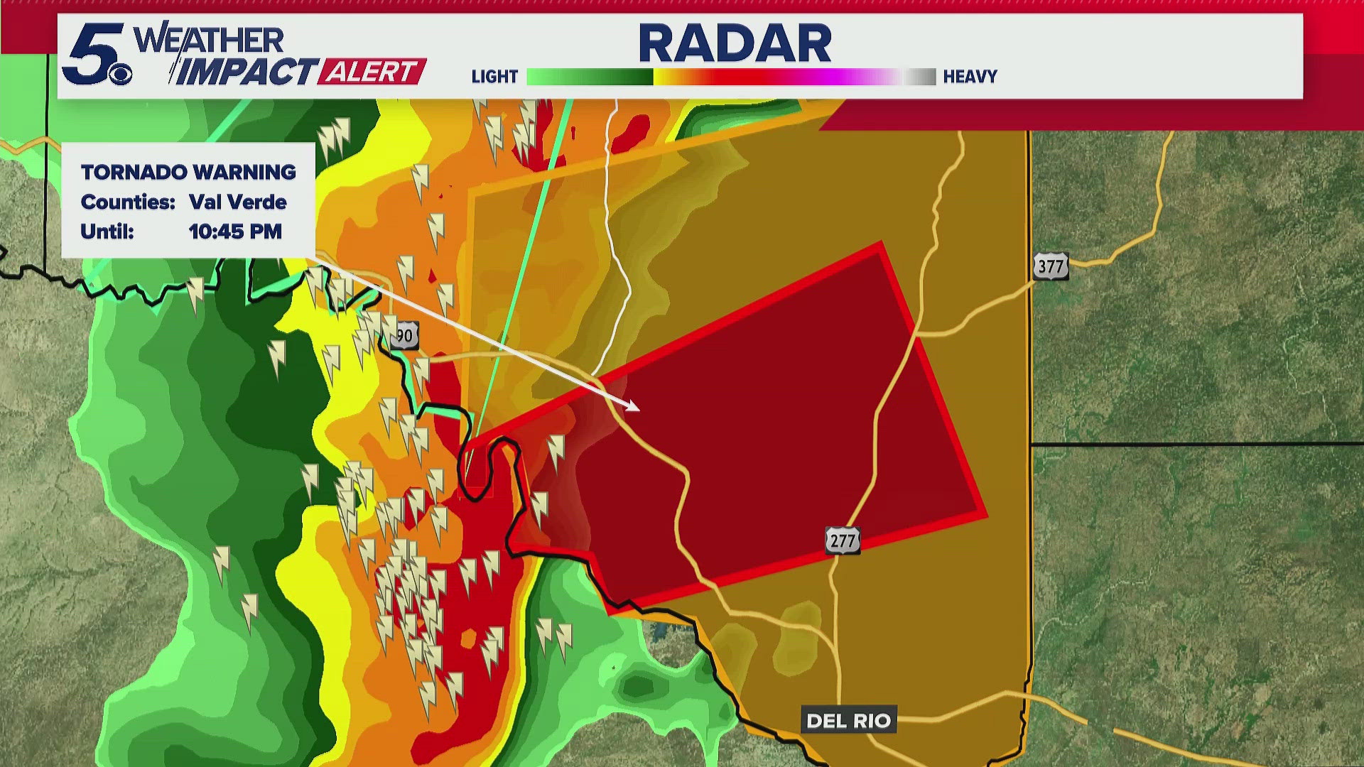 Tornado Warning issued for Val Verde County | Weather Impact Alert
