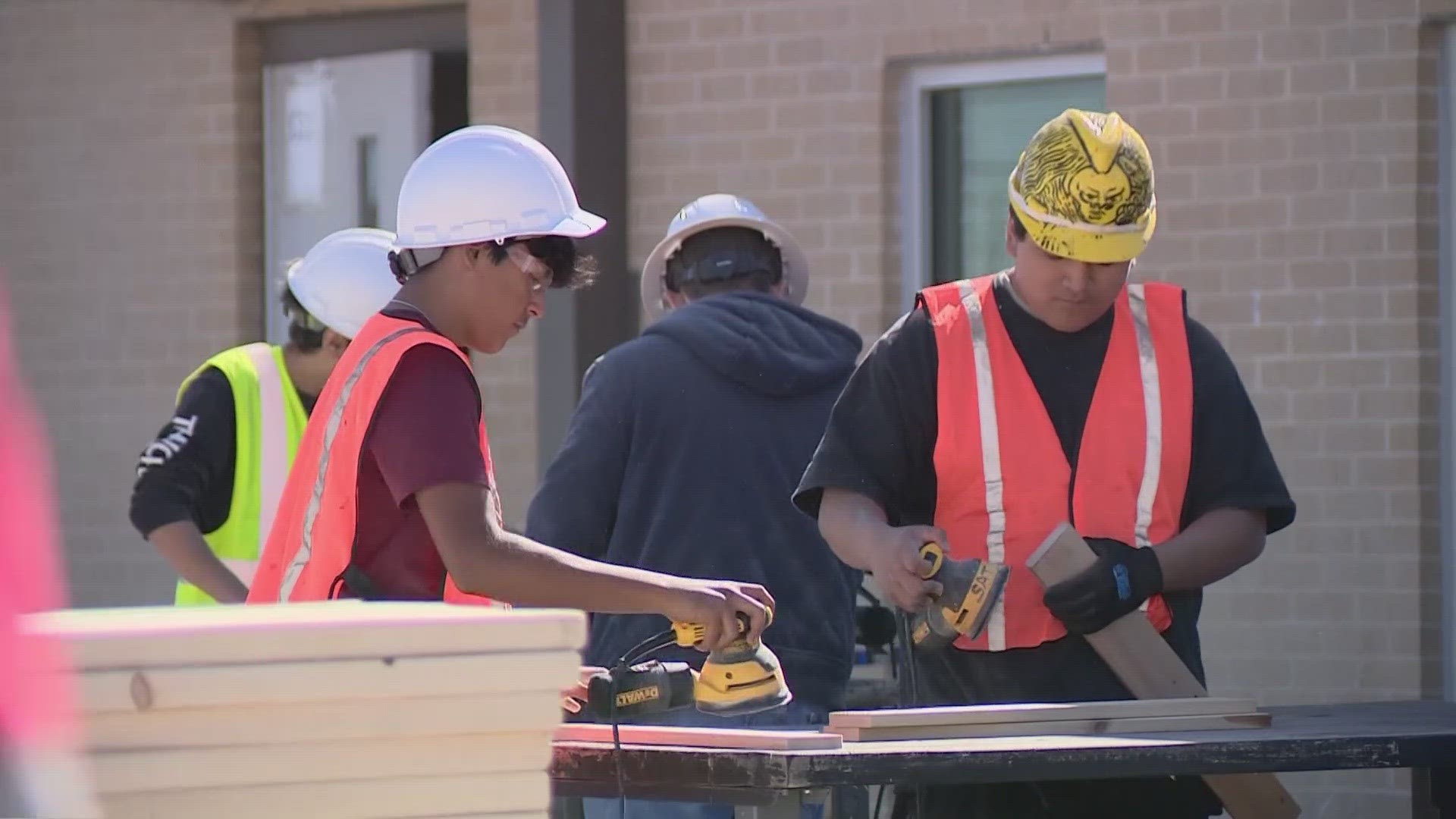 Students are getting hands on experience in the building trades with a new pre-apprenticeship program.
