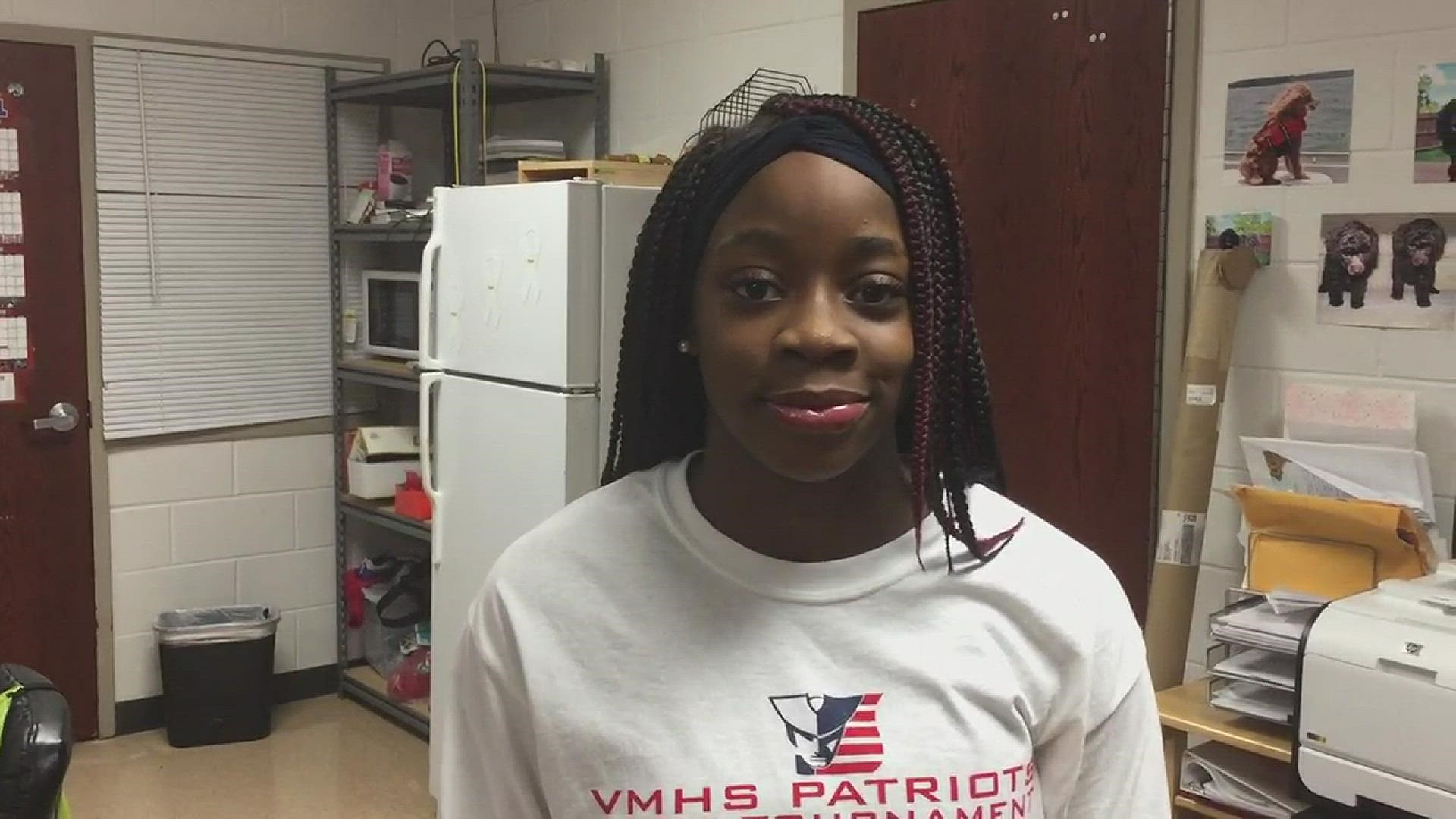 Veterans Memorial junior Charlene Mass on the Patriots' first appearance in the state tournament