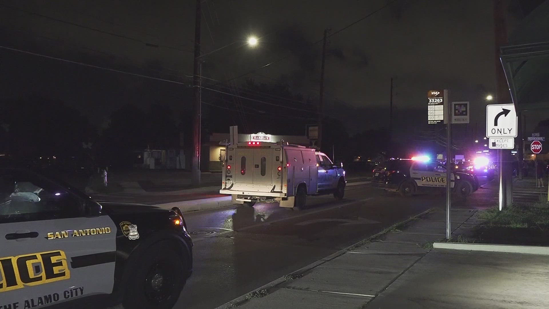 Police say a man in his 60's ran across Fredericksburg Road near Craig Place and was hit by a pickup truck.