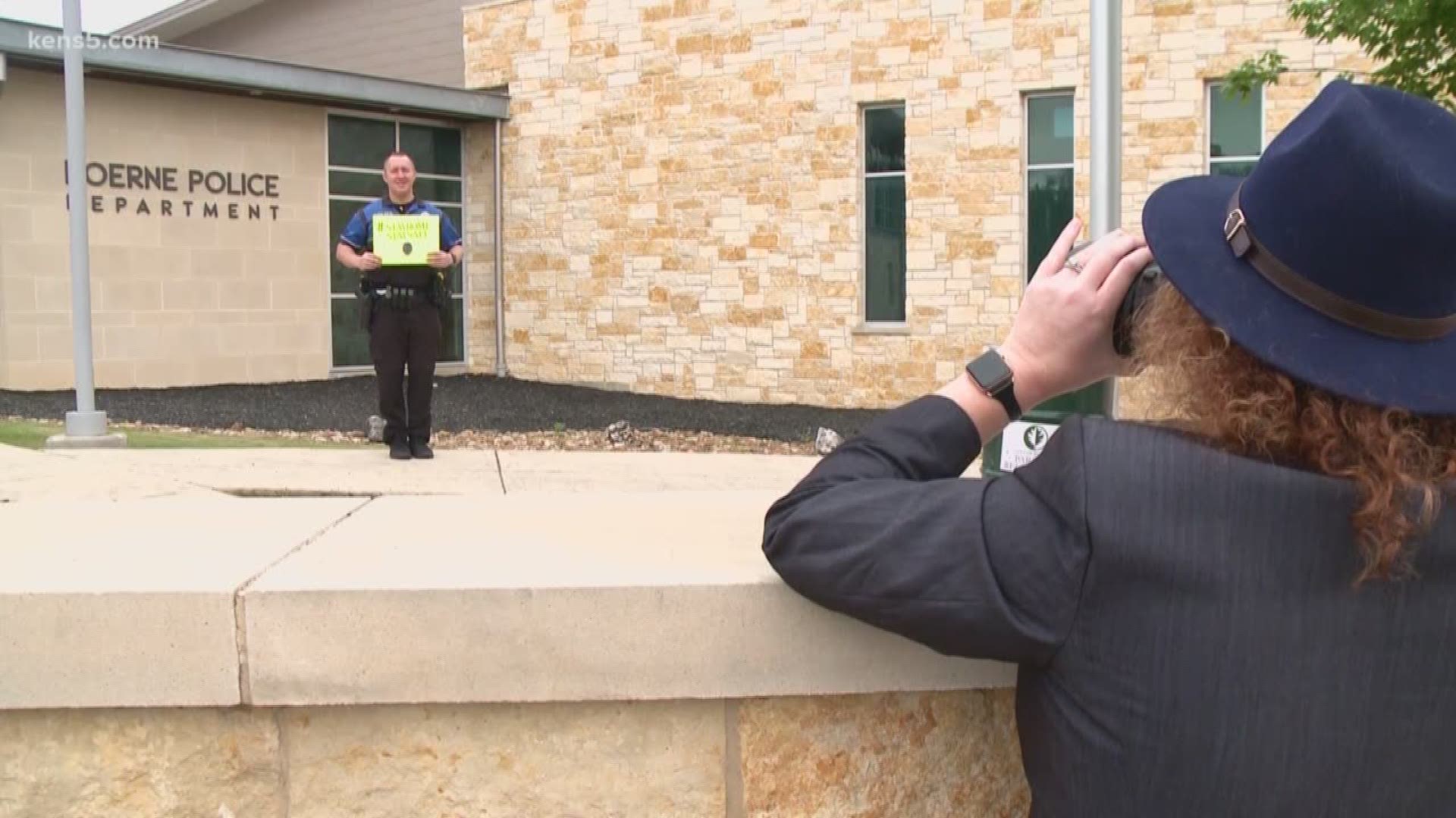 A photographer in Boerne is capturing photos (from a safe distance) of first responders and business owners as they work through these difficult times.