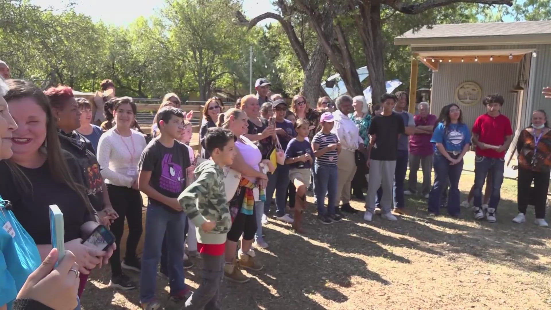 Dozens gathered at Small Acres to show support for grandparents who desperately need it.